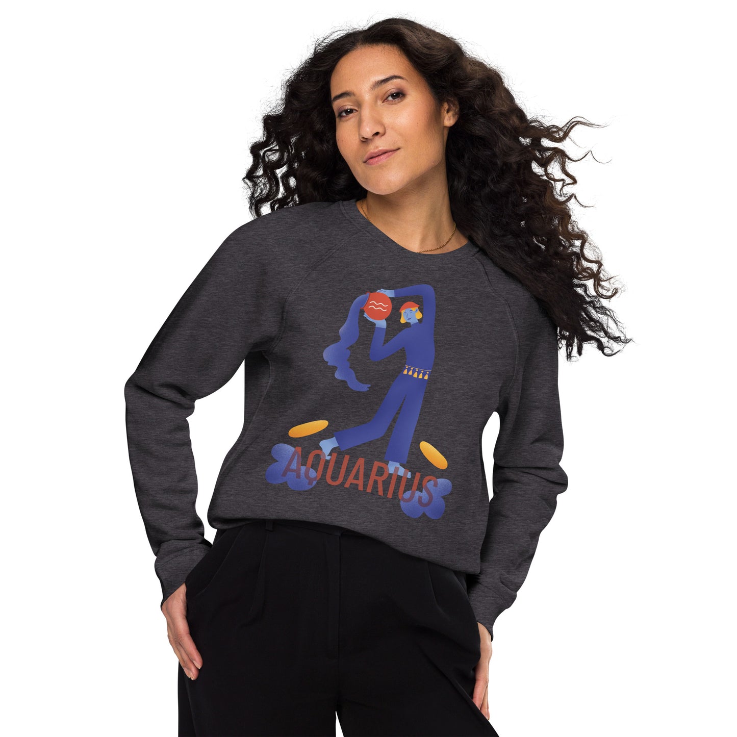 Aquarius Unisex Organic Raglan Sweatshirt - Raw Edition