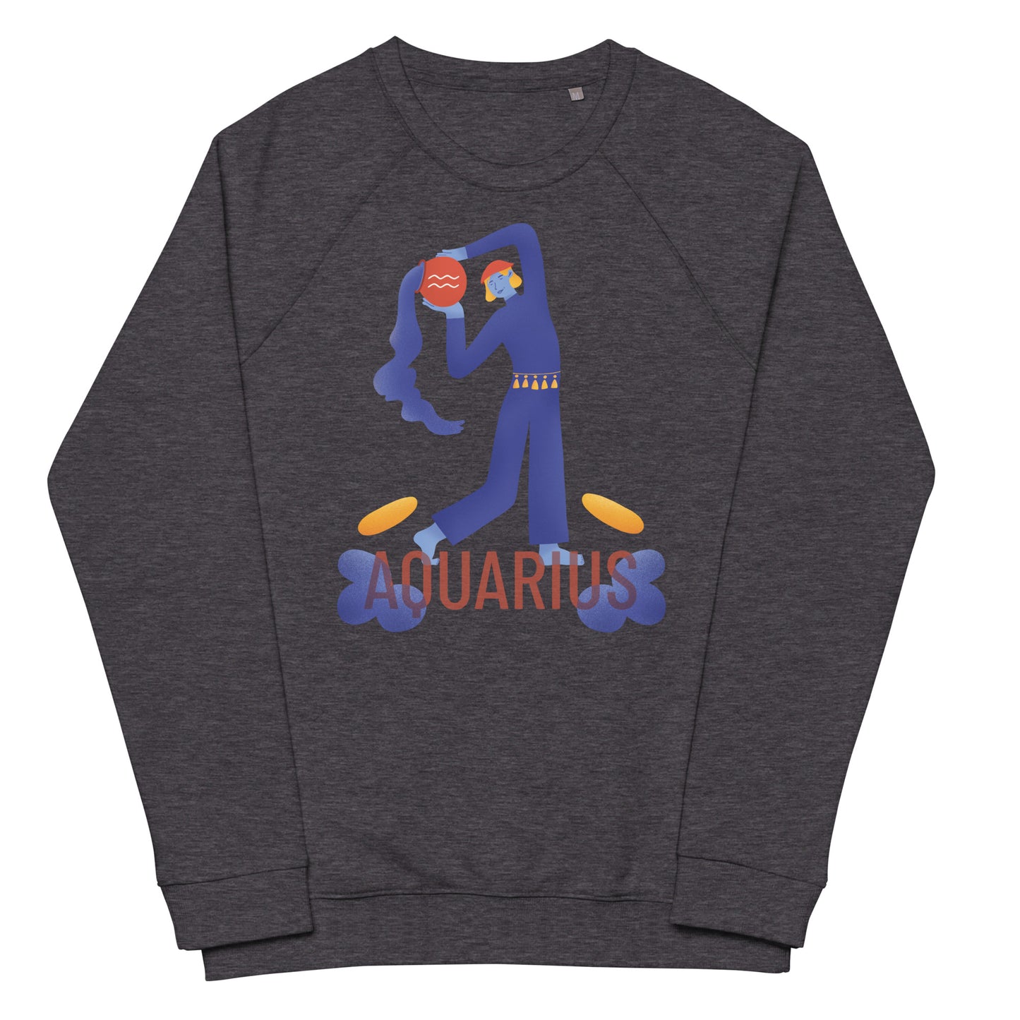 Aquarius Unisex Organic Raglan Sweatshirt - Raw Edition