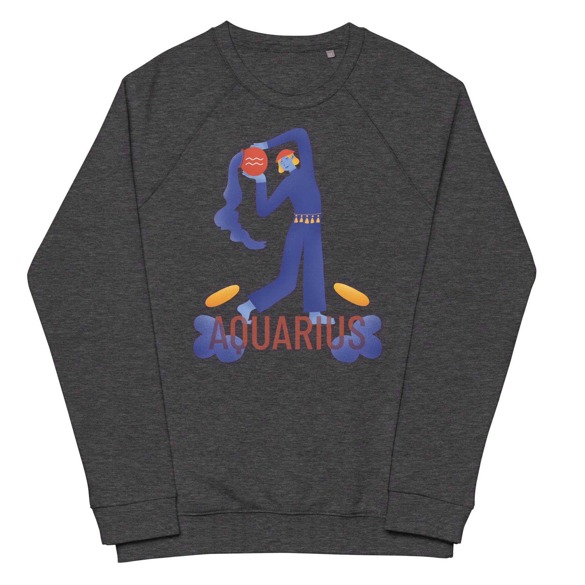 Aquarius Unisex Organic Raglan Sweatshirt - Raw Edition - 