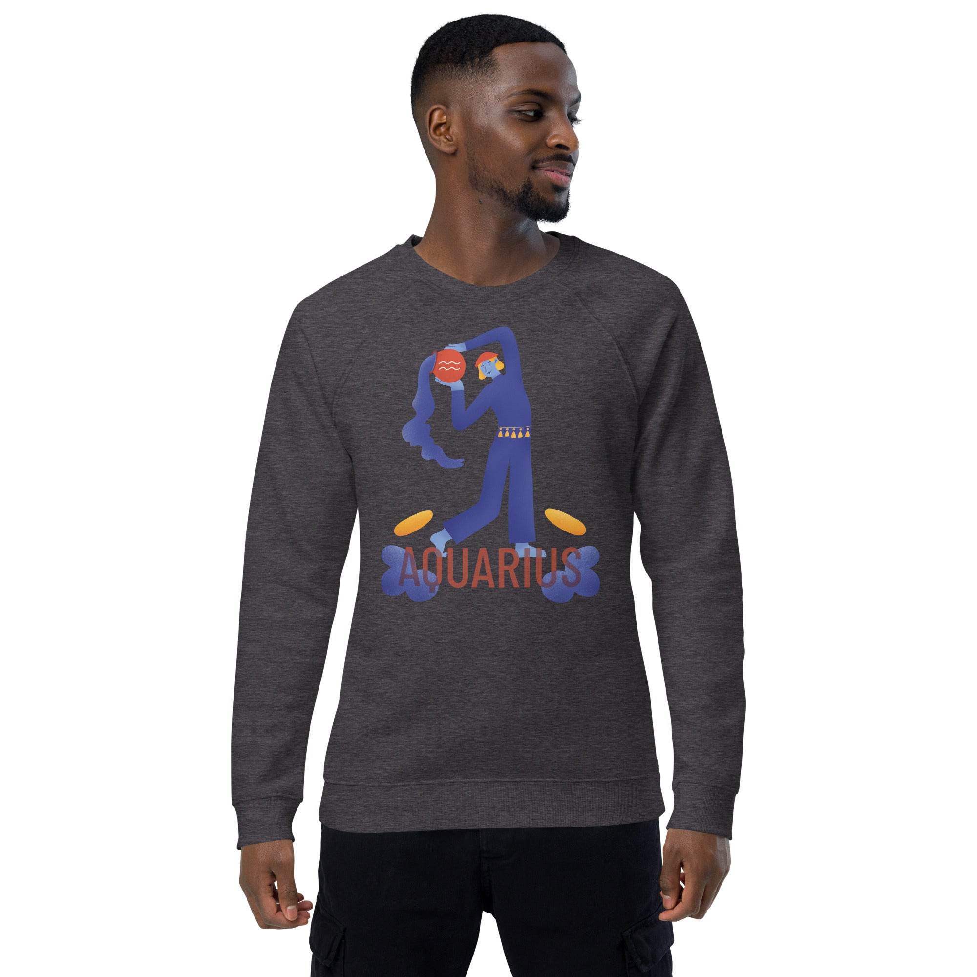 Aquarius Unisex Organic Raglan Sweatshirt - Raw Edition - 