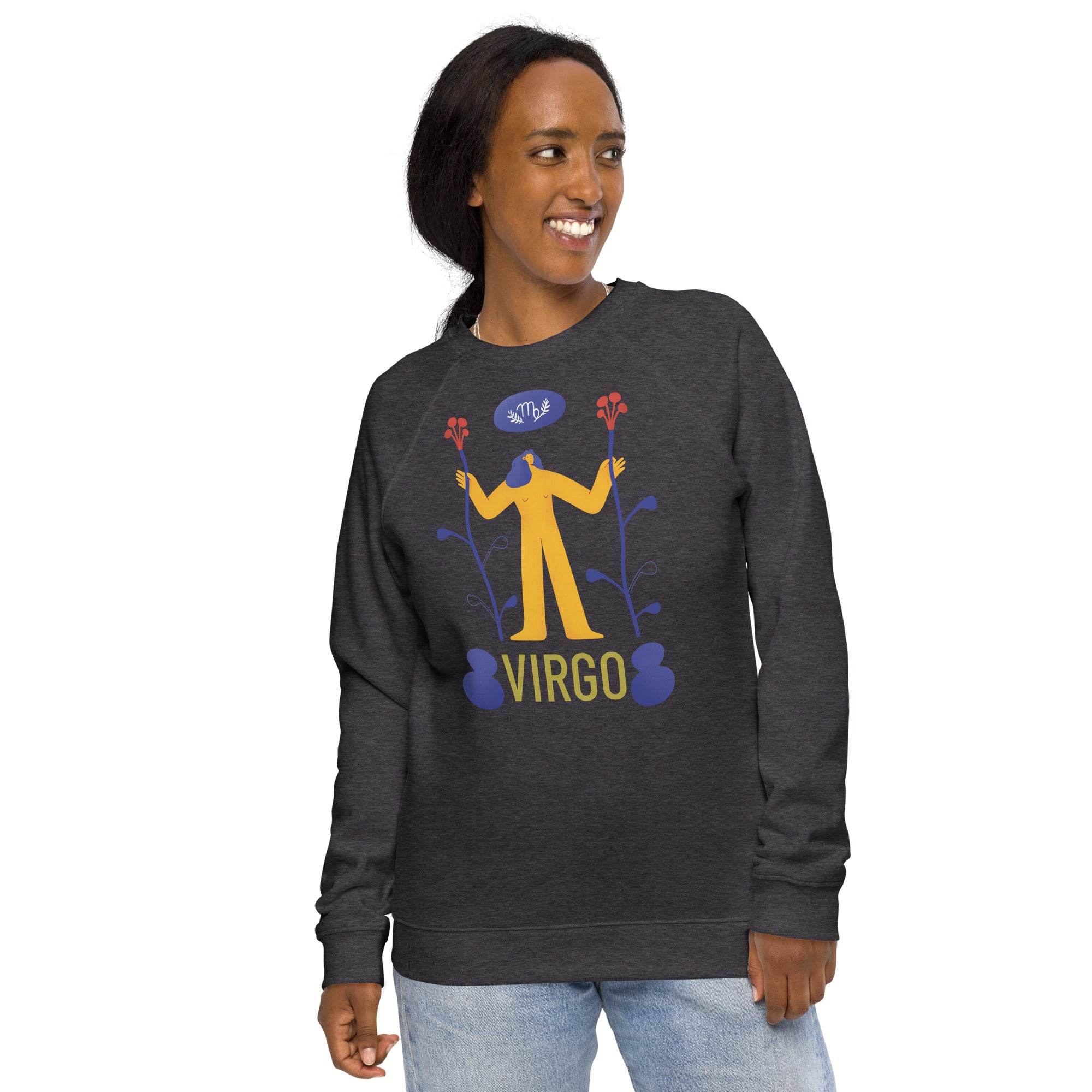 Virgo Unisex Organic Raglan Sweatshirt - Raw Edition - 