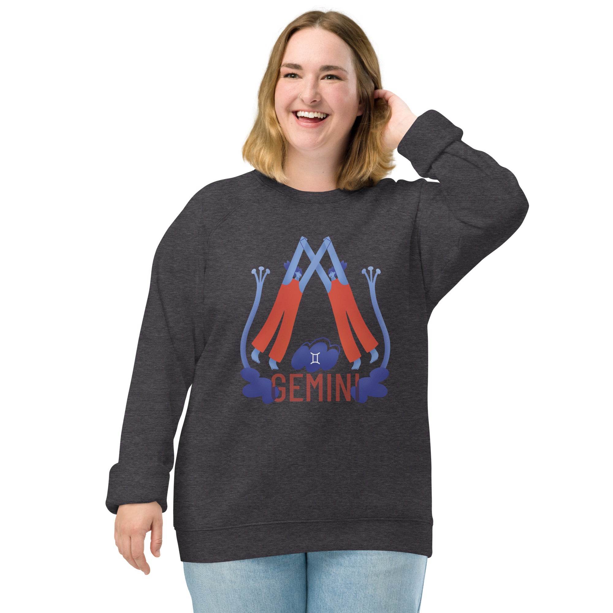 Gemini Unisex Organic Raglan Sweatshirt - Raw Edition - 