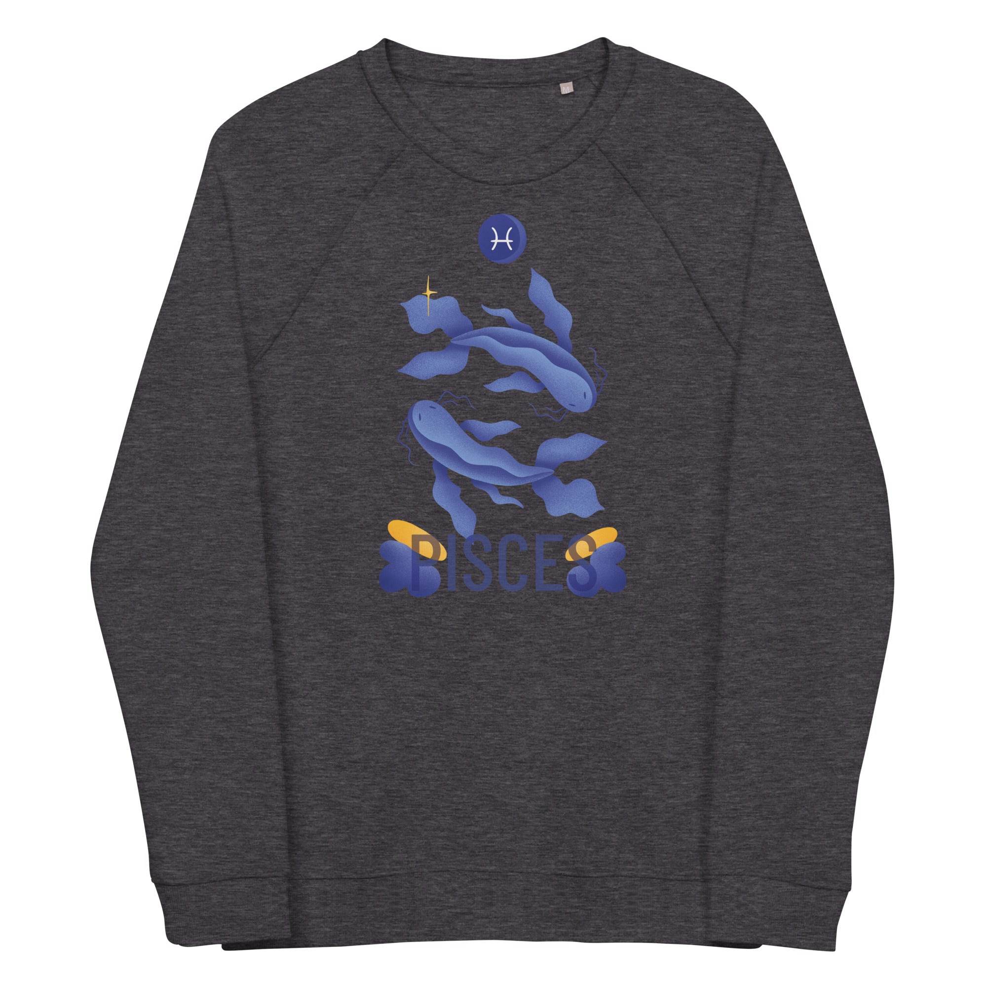 Pisces Unisex Organic Raglan Sweatshirt - Raw Edition - 