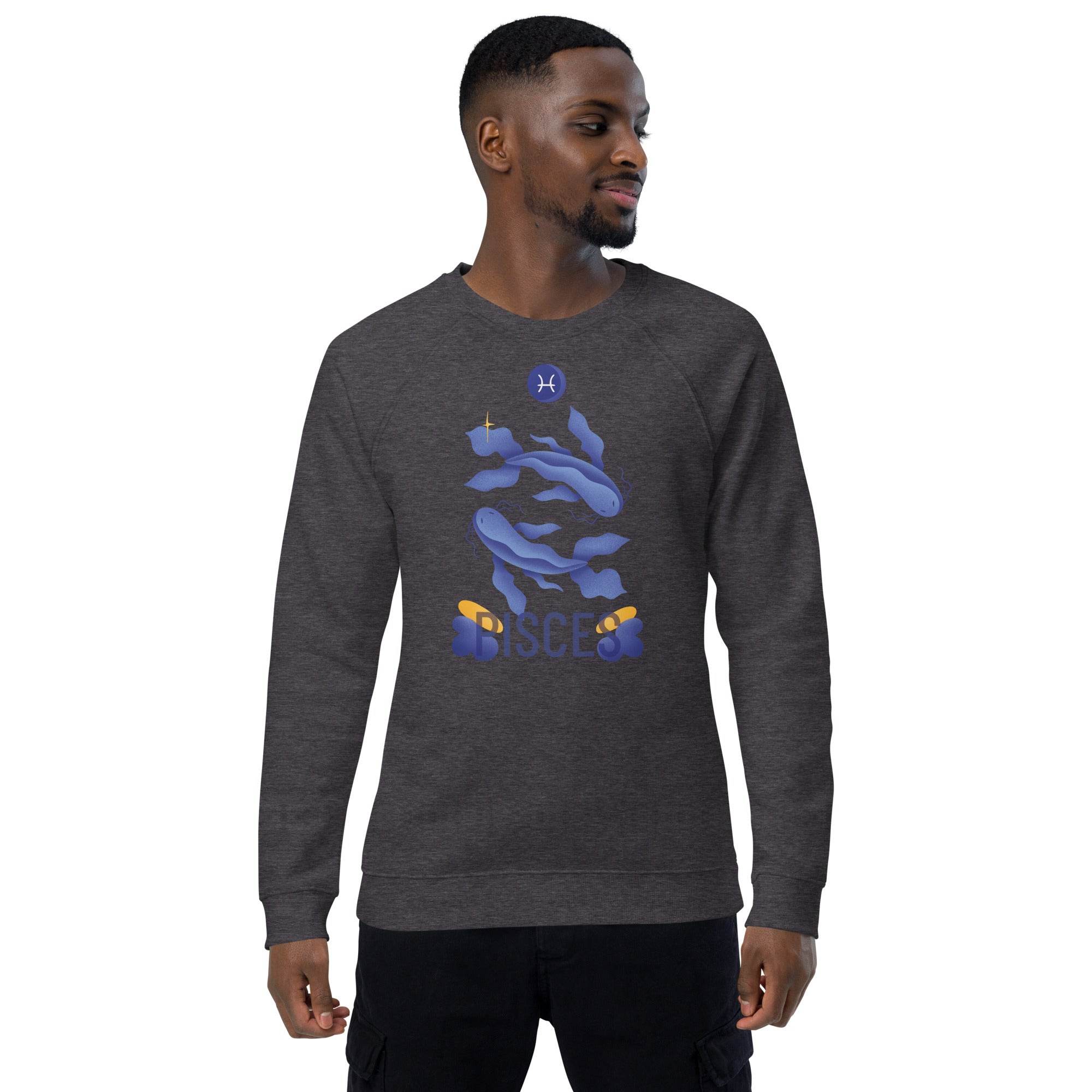 Pisces Unisex Organic Raglan Sweatshirt - Raw Edition - 