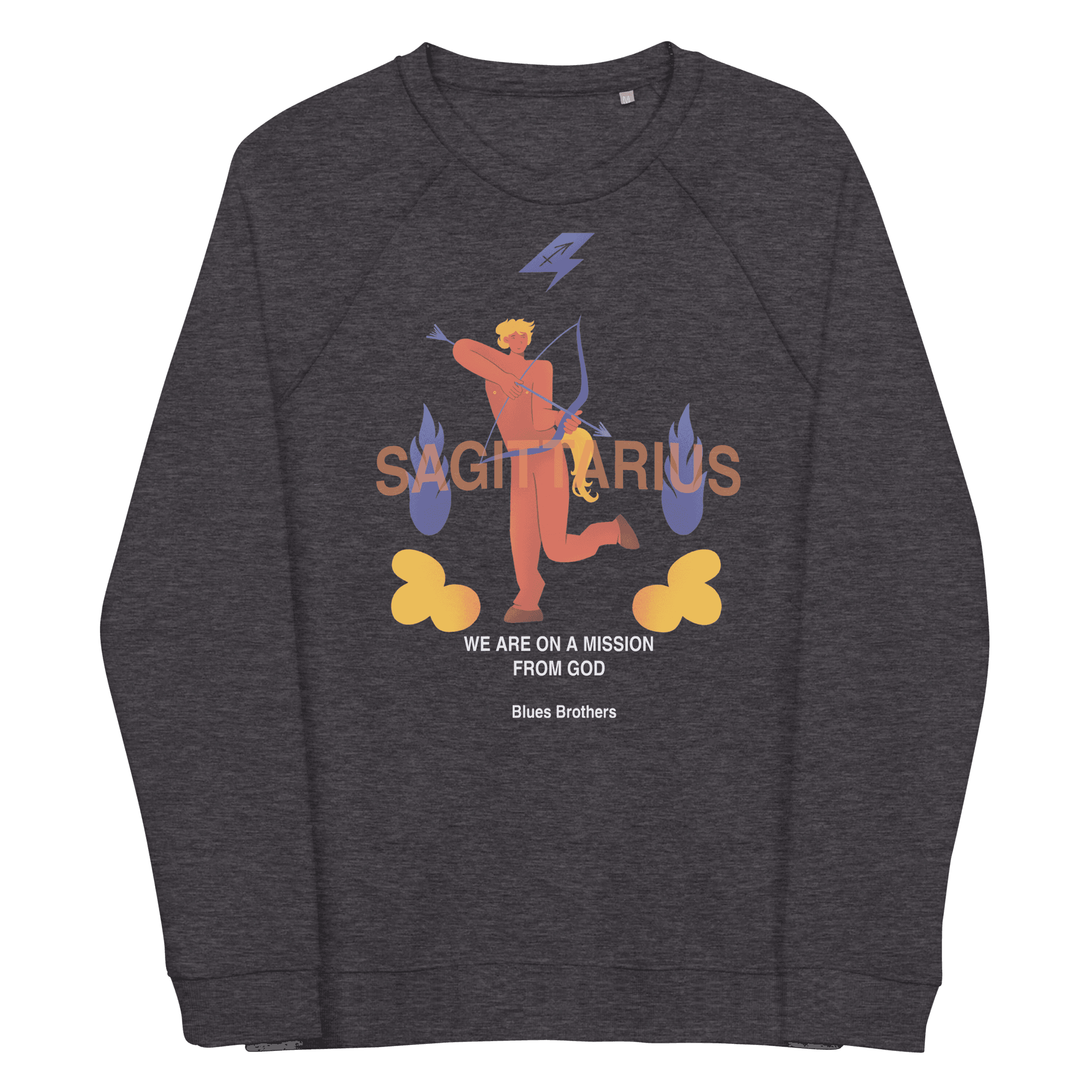 Sagittarius Unisex Organic Raglan Sweatshirt - The Blues Brothers Edition - 