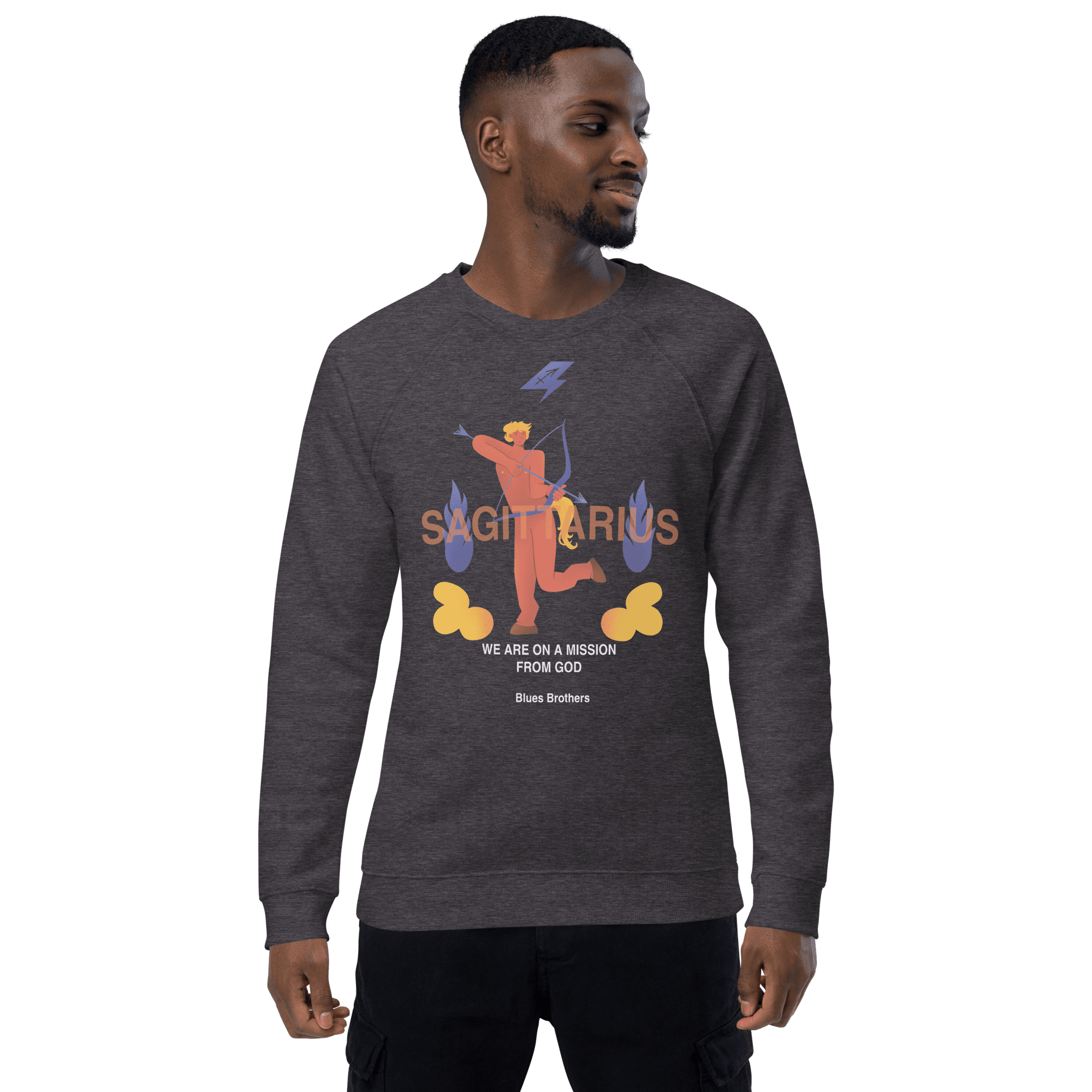 Sagittarius Unisex Organic Raglan Sweatshirt - The Blues Brothers Edition - 