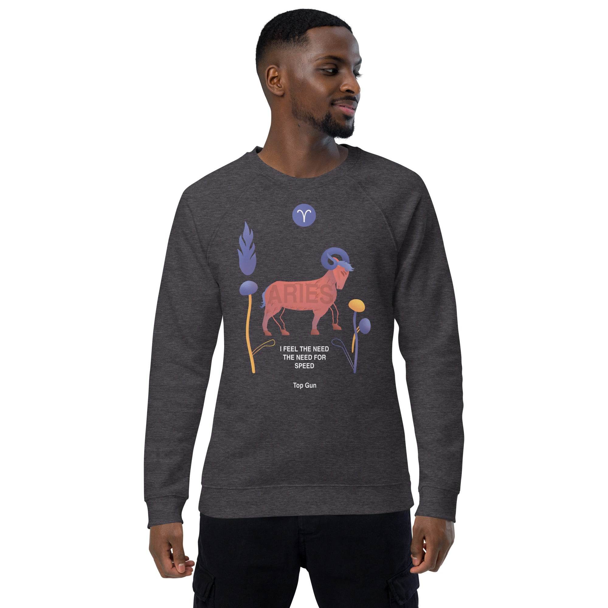 Aries Unisex Organic Raglan Sweatshirt Top Gun - Edition - 
