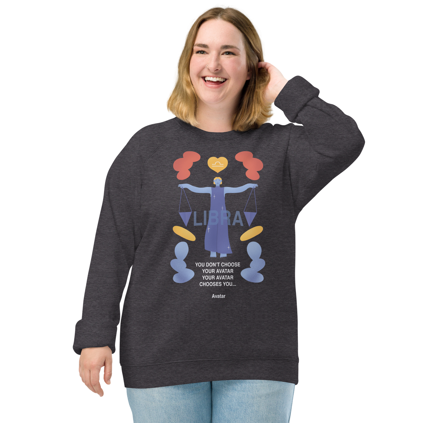 Libra Unisex Organic Raglan Sweatshirt - Avatar Edition