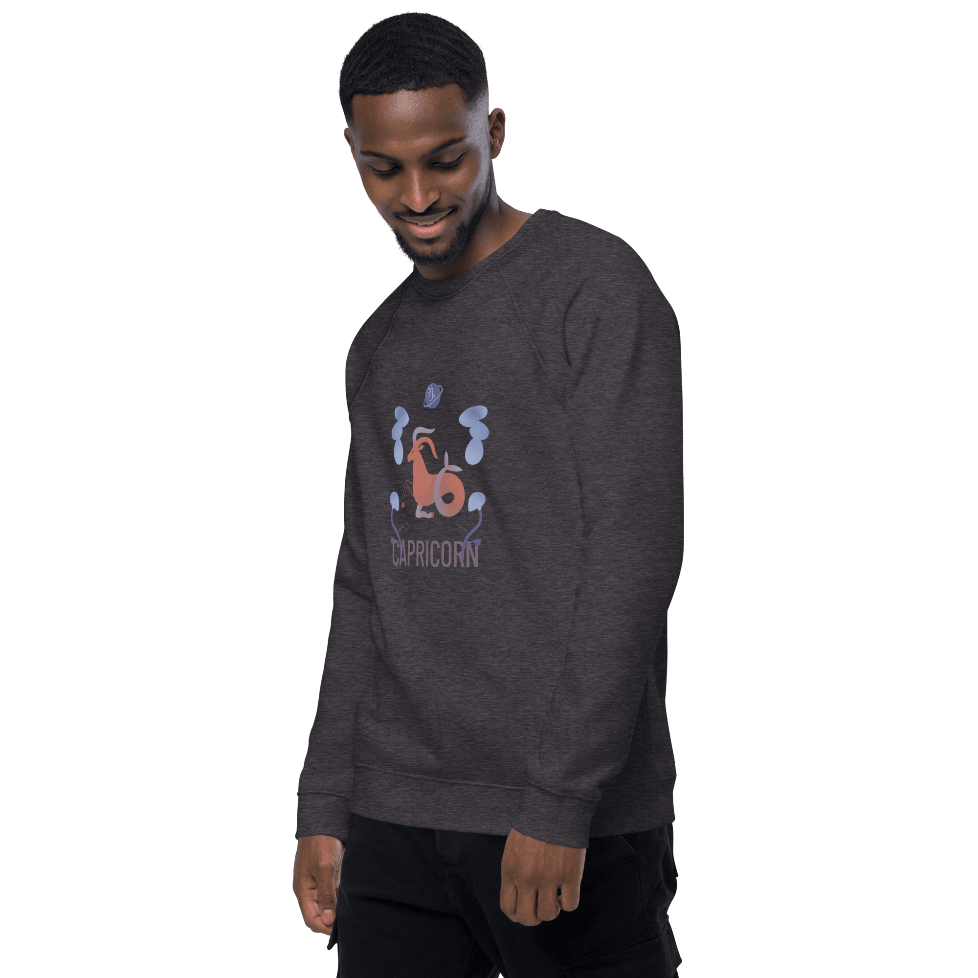 Capricorn Unisex Organic Raglan Sweatshirt - Raw Edition - 