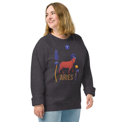 Aries Unisex Organic Raglan Sweatshirt Raw