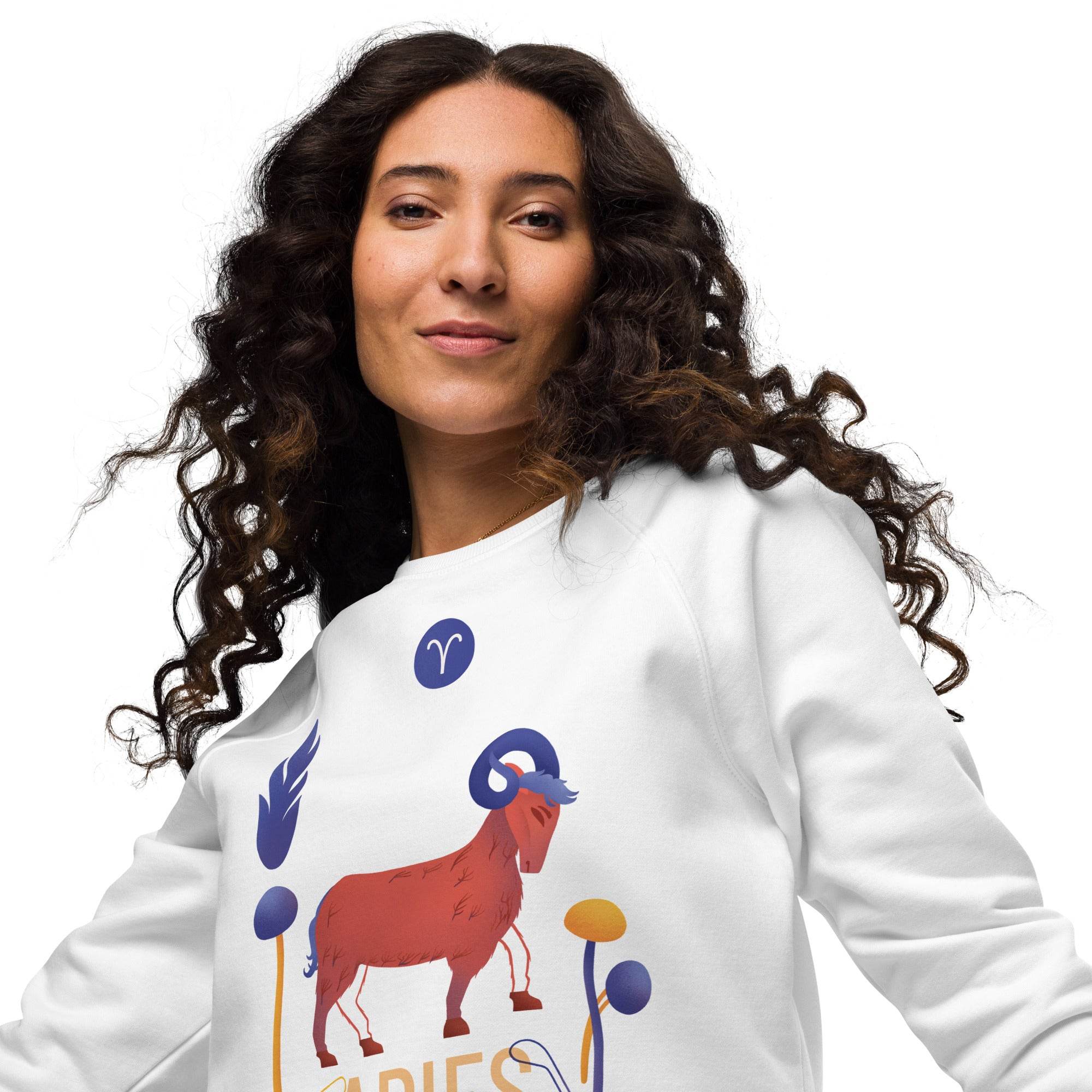 Aries Unisex Organic Raglan Sweatshirt Raw - 
