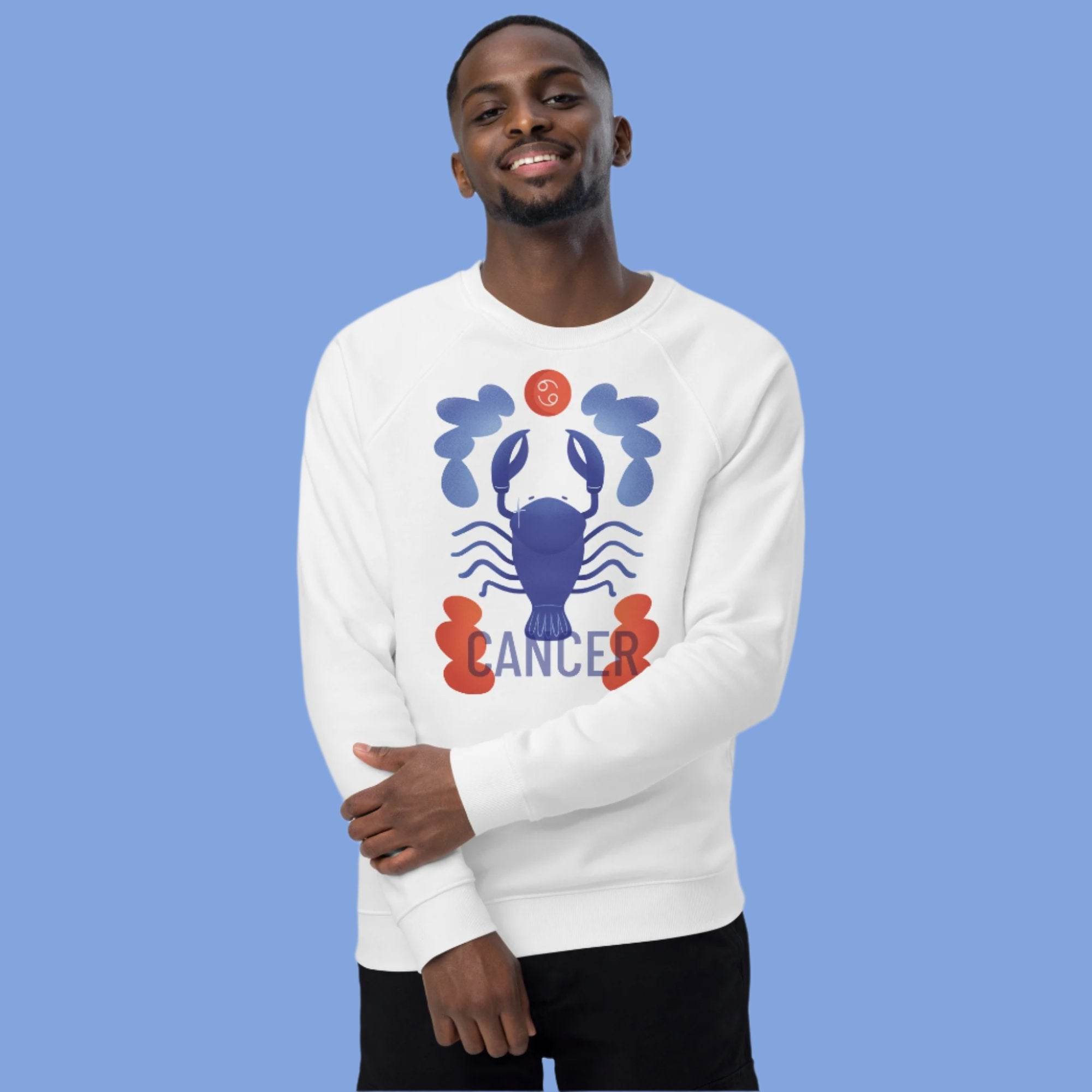 Cancer Unisex Organic Raglan Sweatshirt - Raw Edition - 