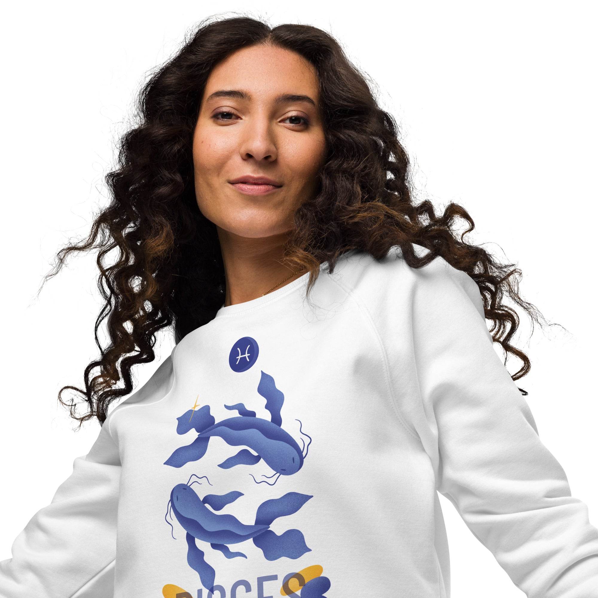Pisces Unisex Organic Raglan Sweatshirt - Raw Edition - 