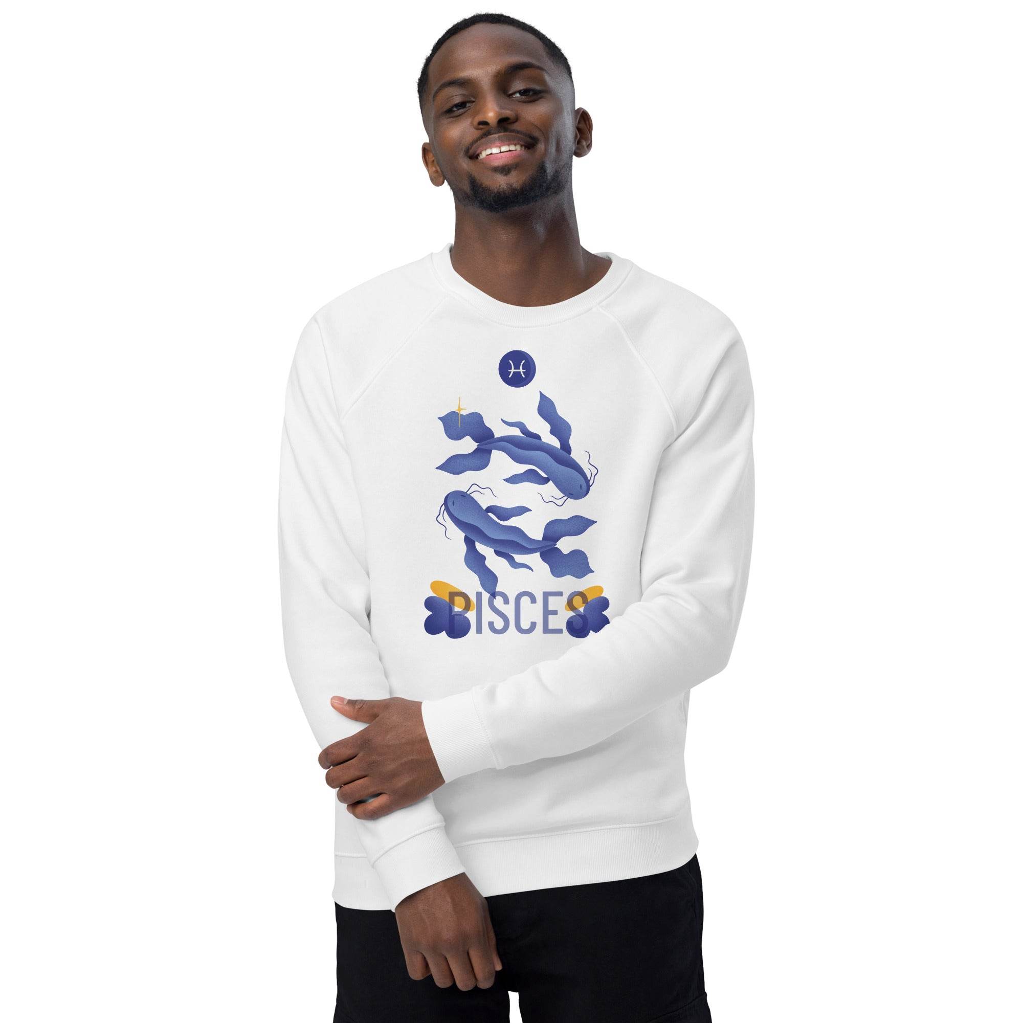Pisces Unisex Organic Raglan Sweatshirt - Raw Edition - 