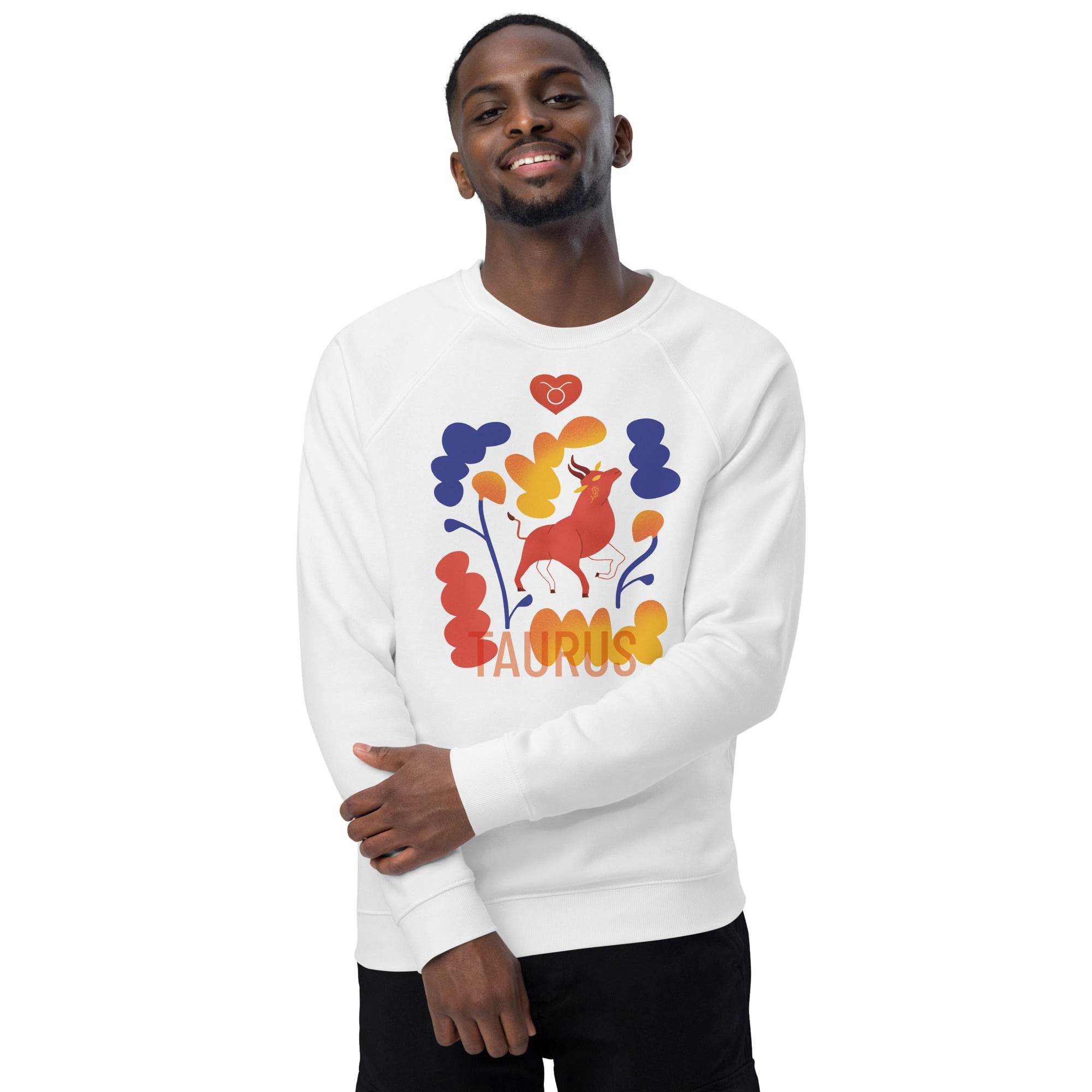 TAURUS Unisex Organic Raglan Sweatshirt Raw - 
