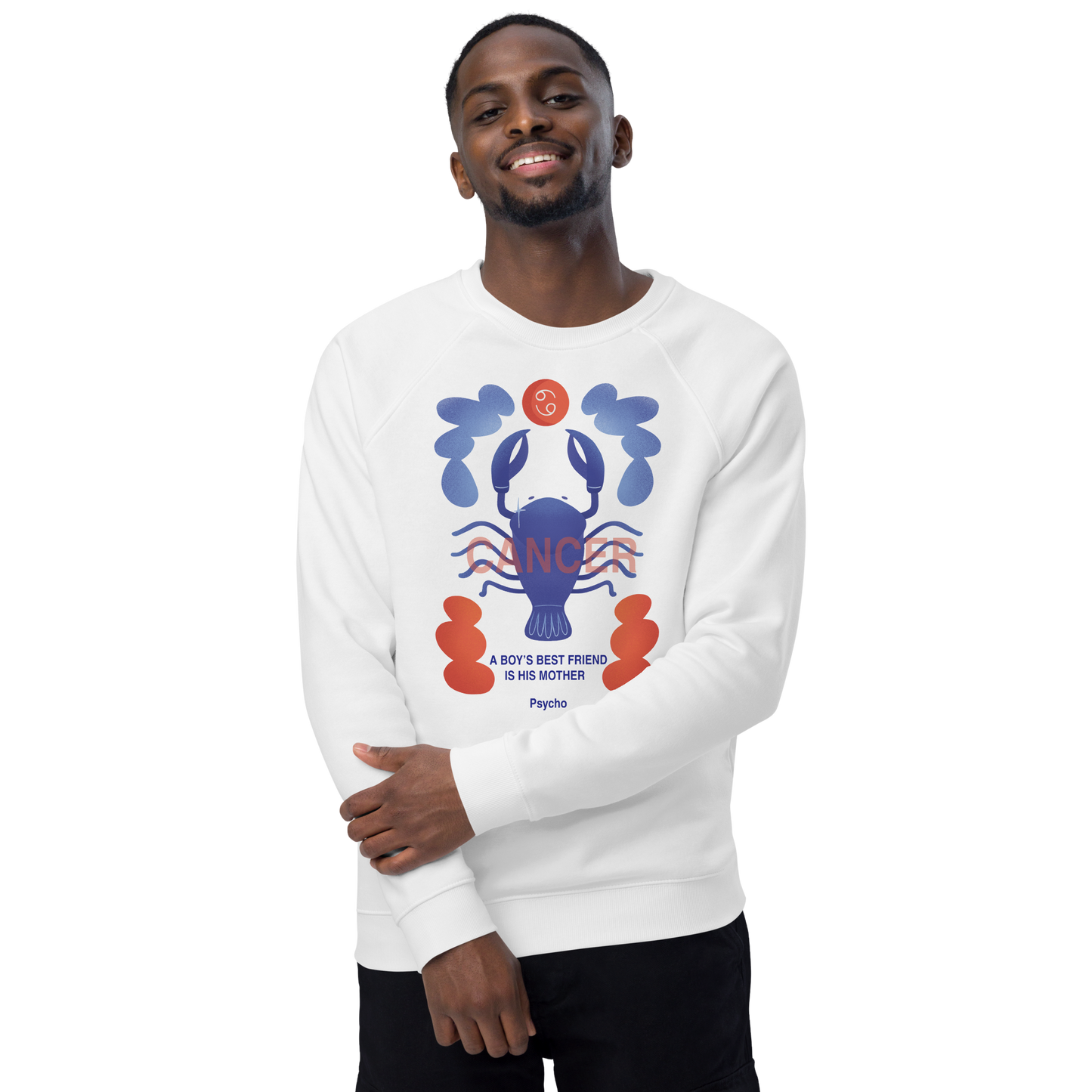 Cancer Unisex Organic Raglan Sweatshirt - Psycho Edition