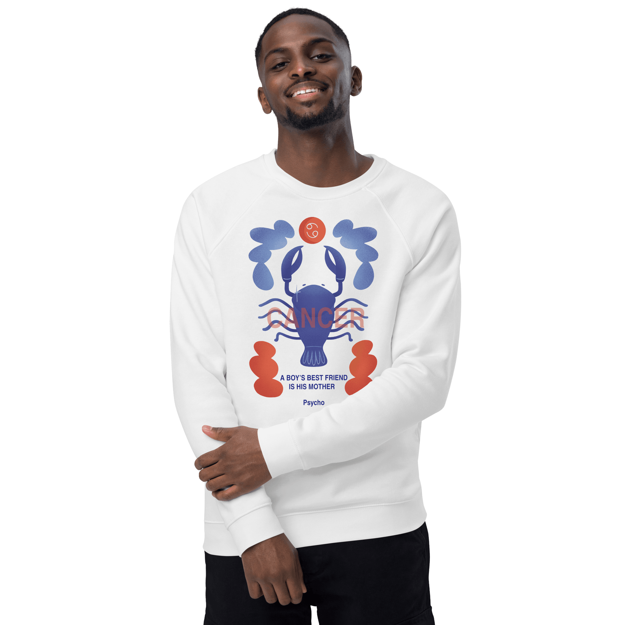 Cancer Unisex Organic Raglan Sweatshirt - Psycho Edition - 