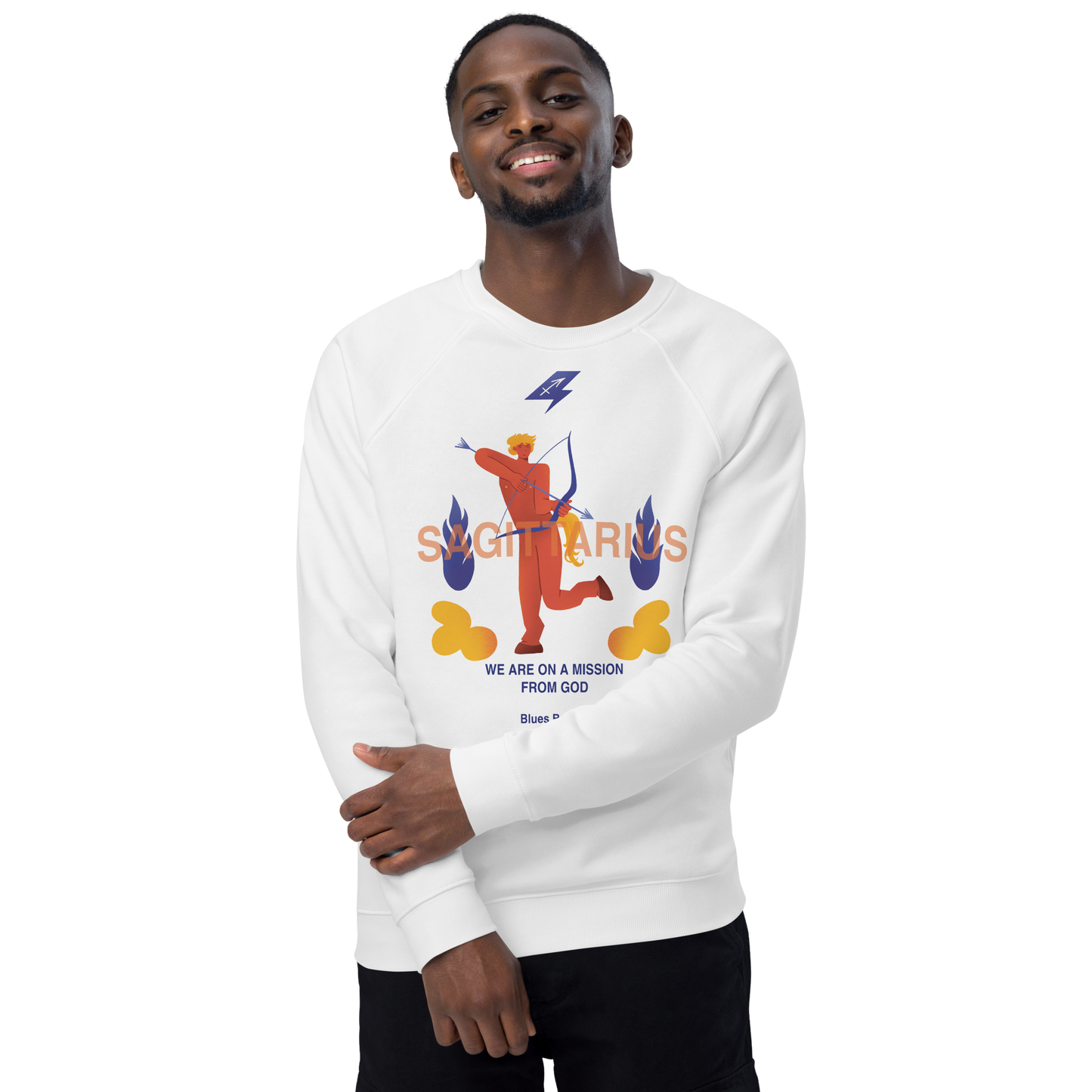 Sagittarius Unisex Organic Raglan Sweatshirt - The Blues Brothers Edition