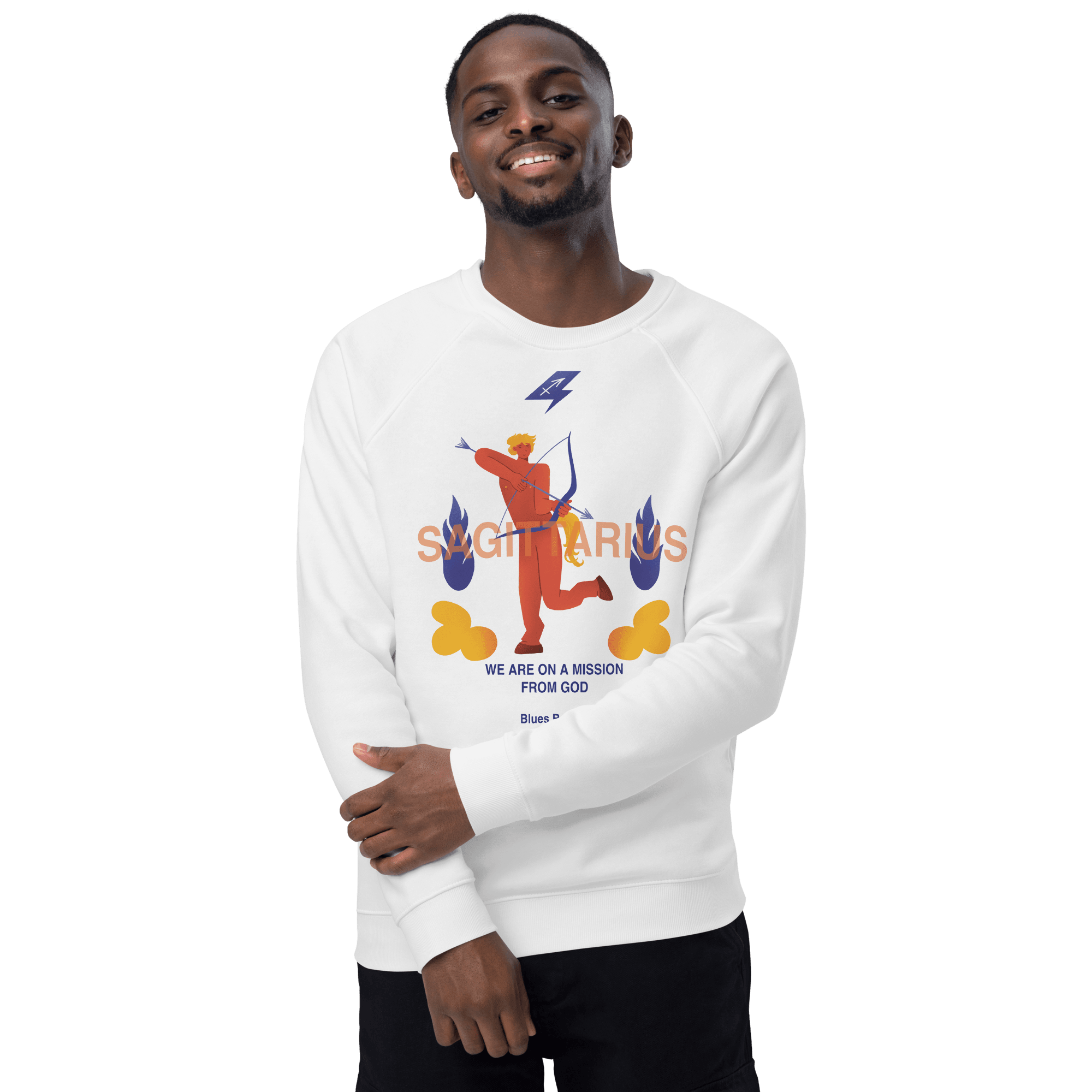 Sagittarius Unisex Organic Raglan Sweatshirt - The Blues Brothers Edition - 