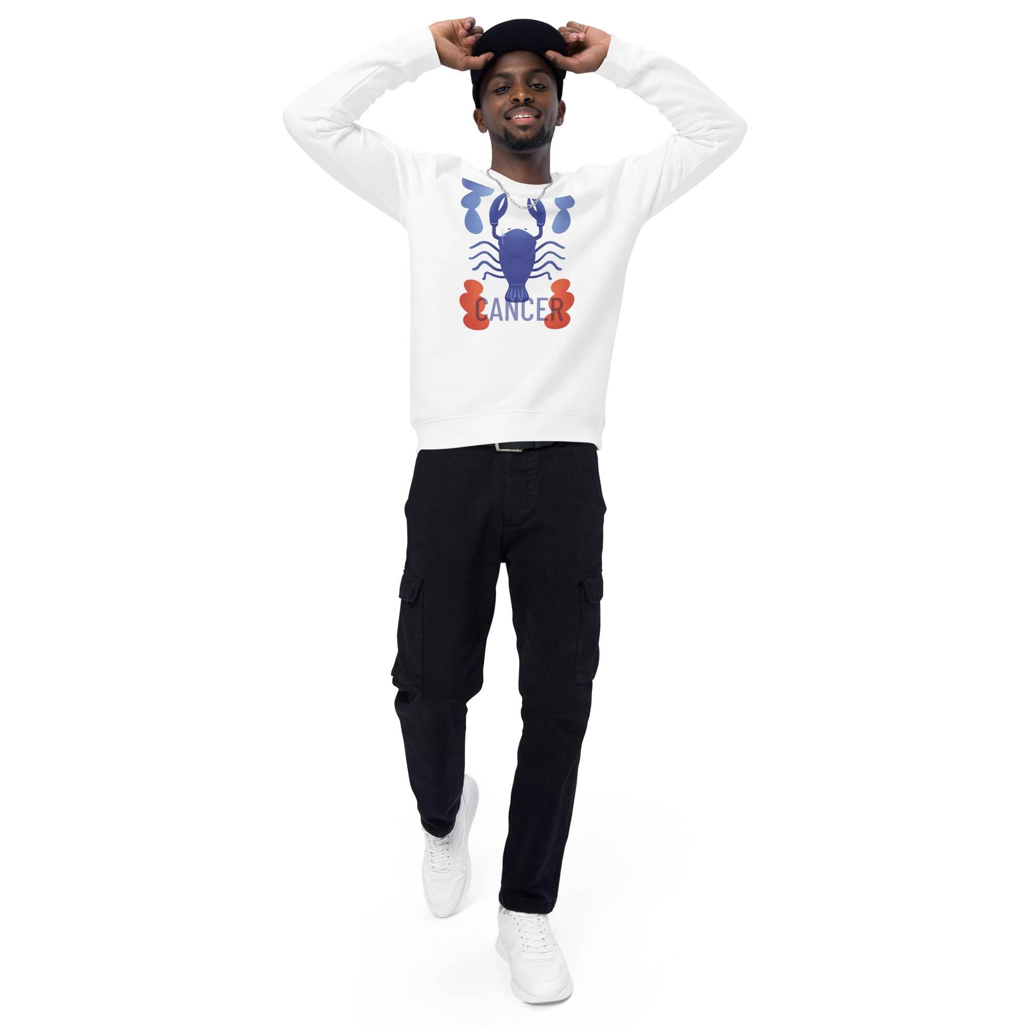 Cancer Unisex Organic Raglan Sweatshirt - Raw Edition - 
