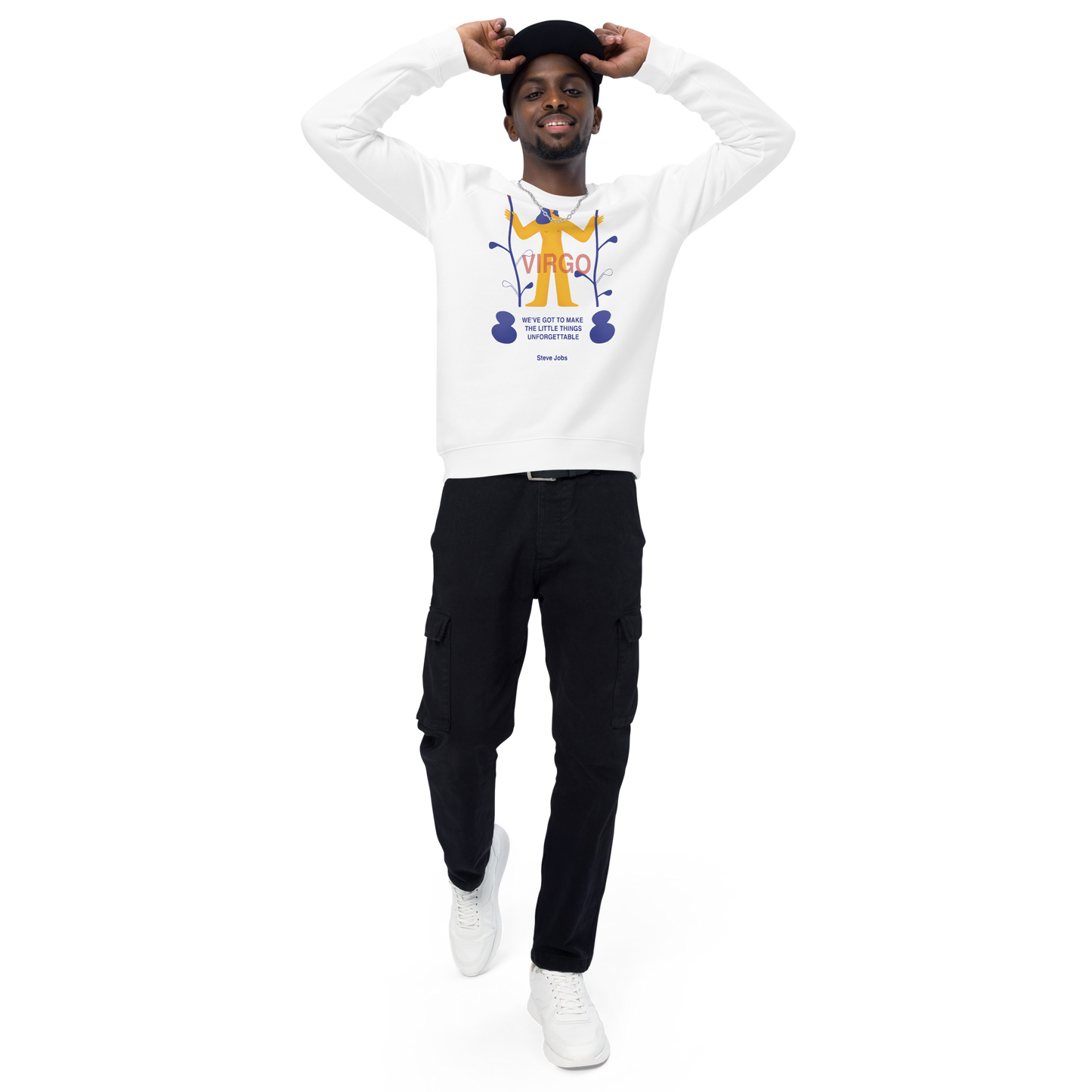 Virgo Unisex Organic Raglan Sweatshirt - Steve Jobs Edition