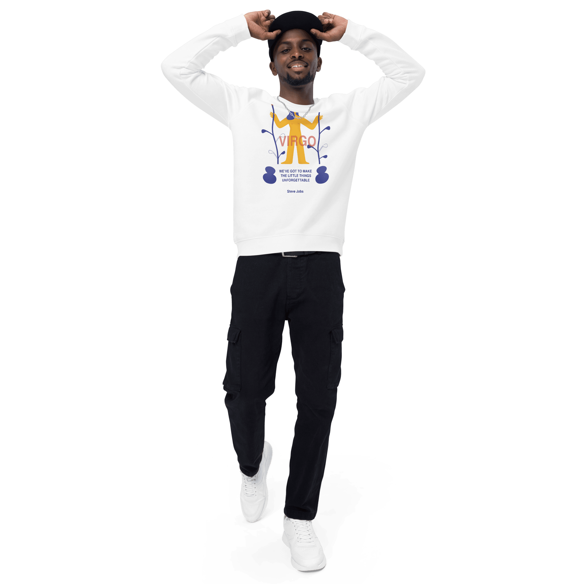 Virgo Unisex Organic Raglan Sweatshirt - Steve Jobs Edition - 