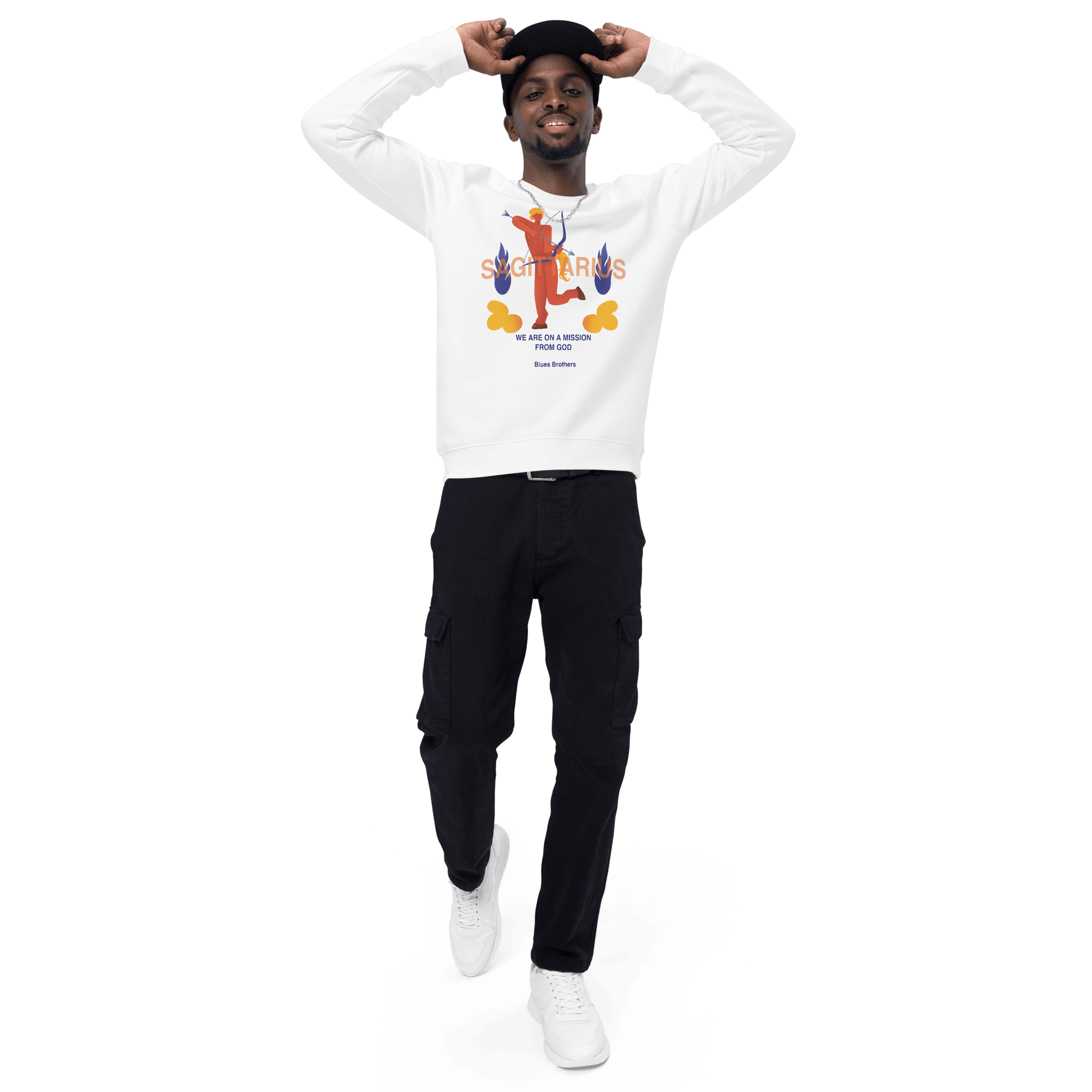 Sagittarius Unisex Organic Raglan Sweatshirt - The Blues Brothers Edition - 