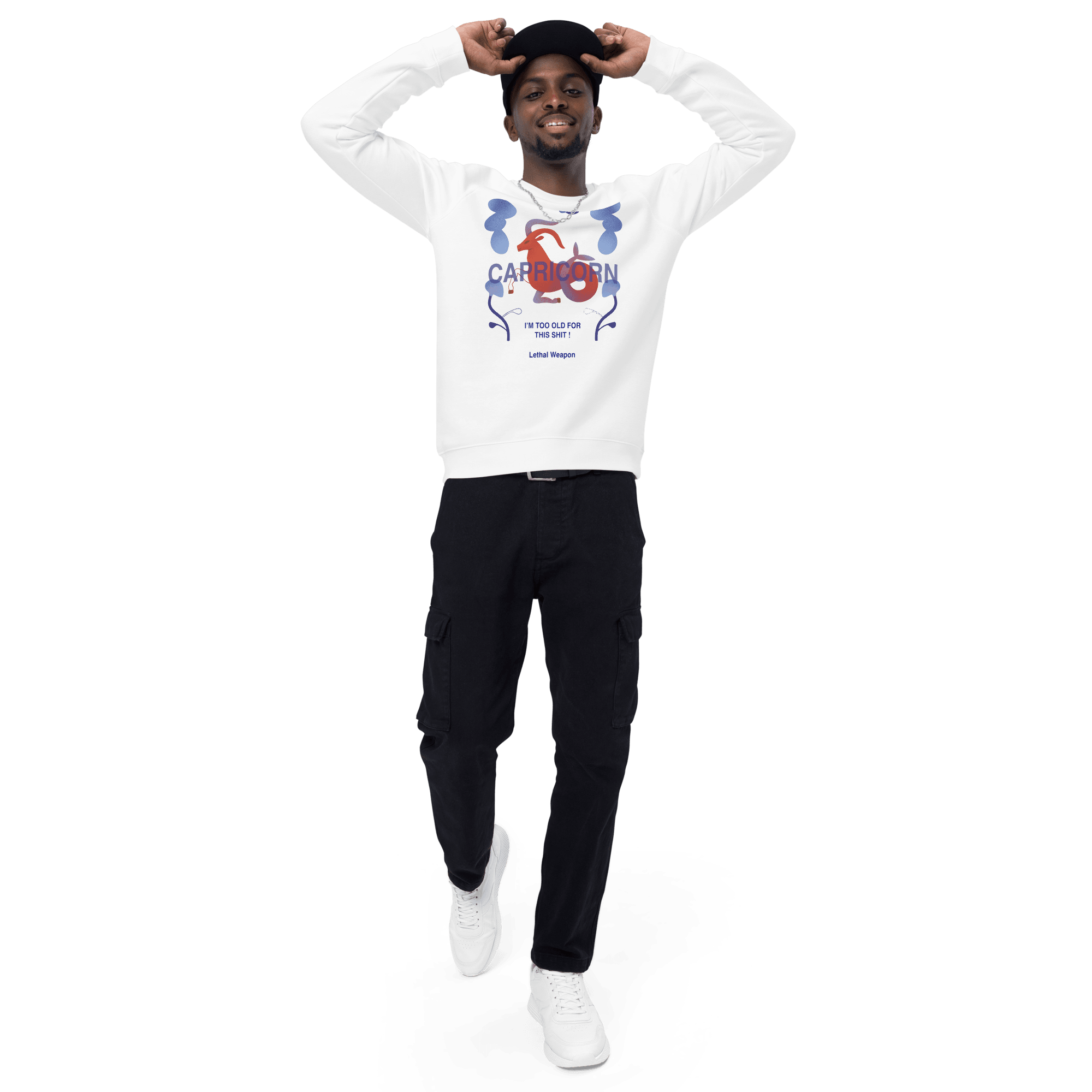 Capricorn Unisex Organic Raglan Sweatshirt - Lethal Weapon Edition - 