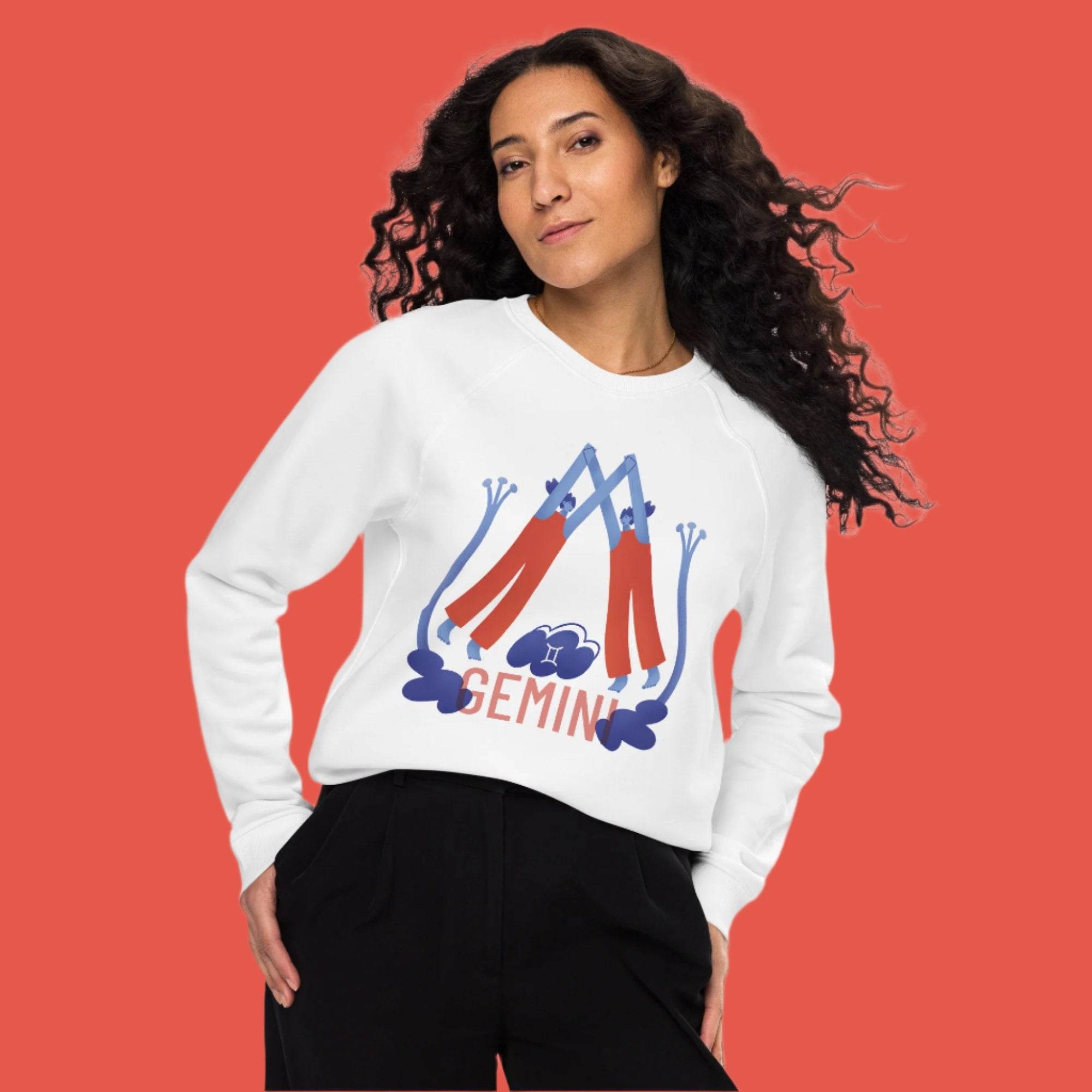 Gemini Unisex Organic Raglan Sweatshirt - Raw Edition - 