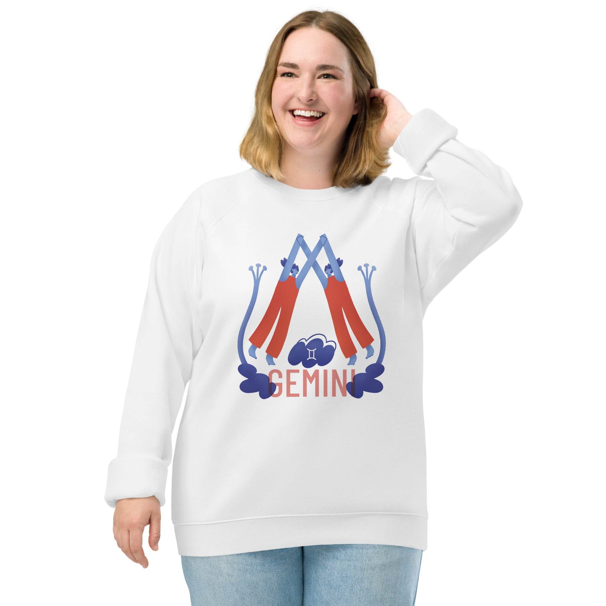 Gemini Unisex Organic Raglan Sweatshirt - Raw Edition - 