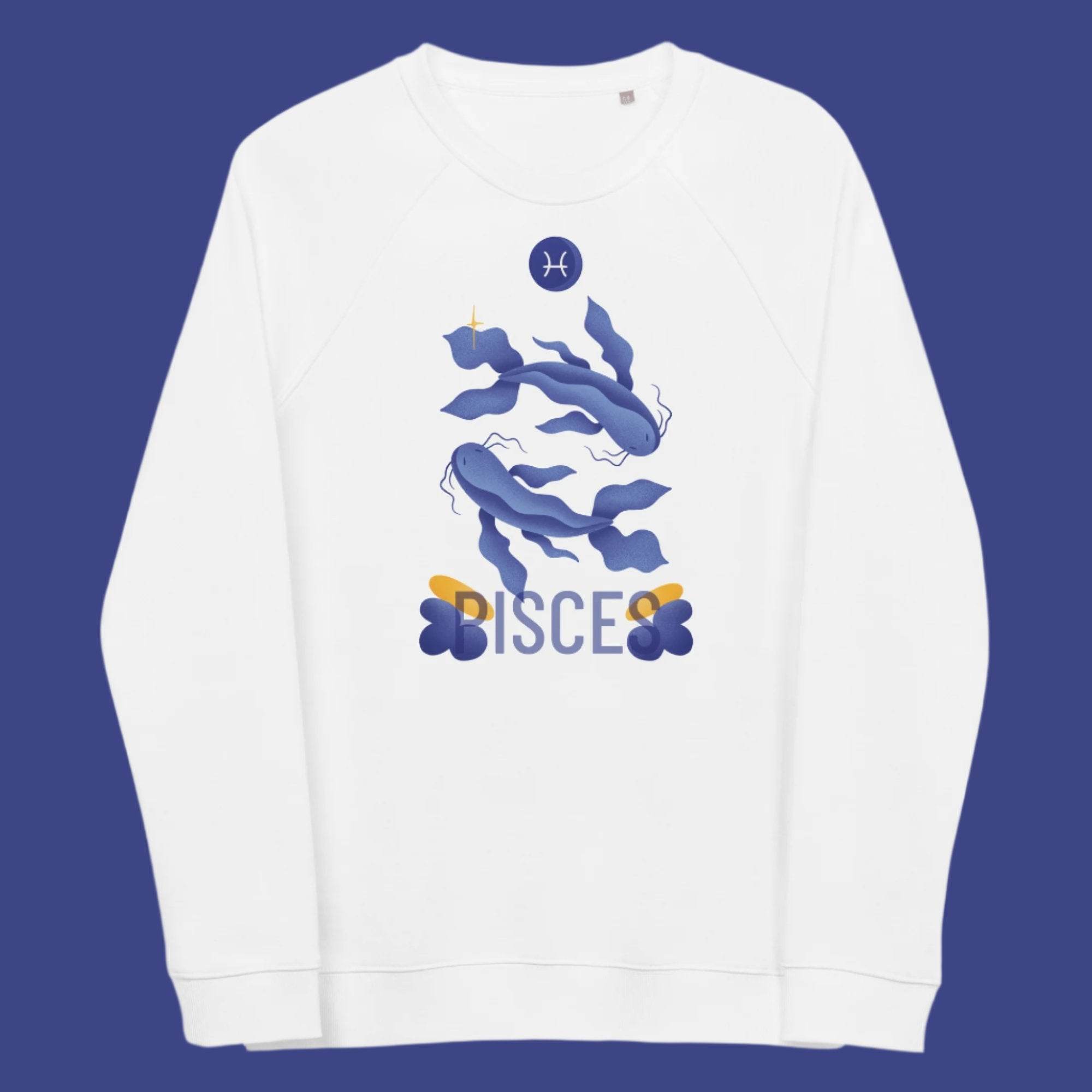 Pisces Unisex Organic Raglan Sweatshirt - Raw Edition - 