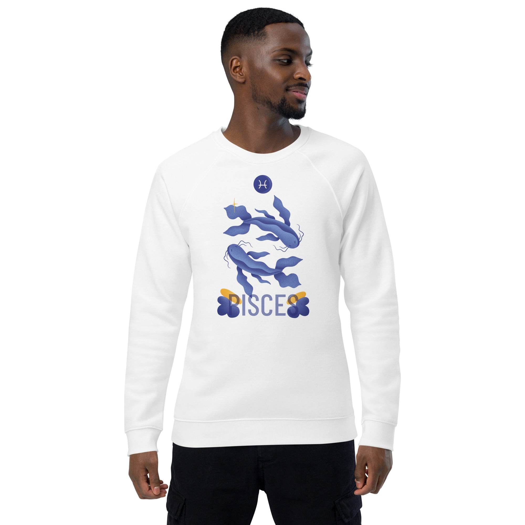Pisces Unisex Organic Raglan Sweatshirt - Raw Edition - 