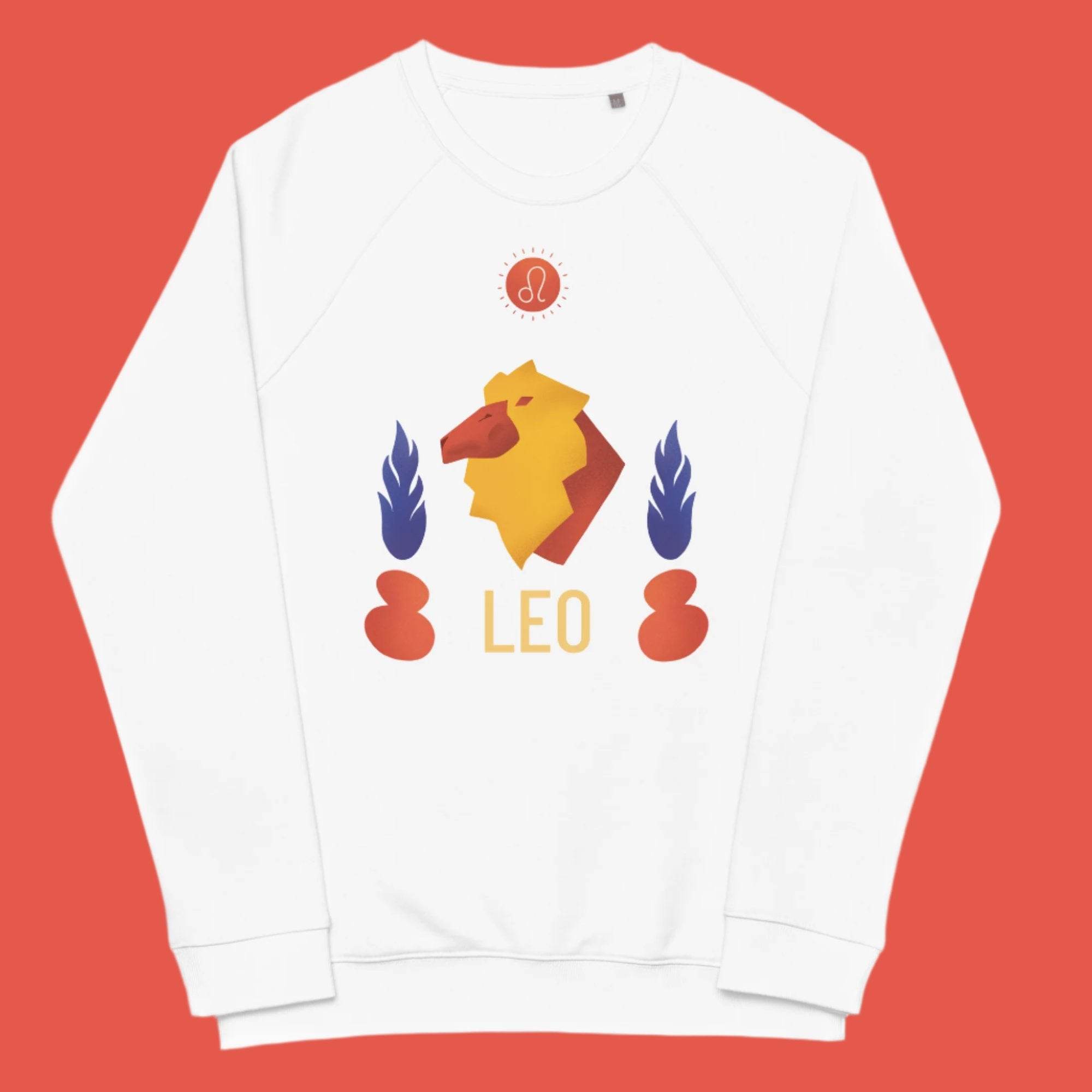 Leo Unisex Organic Raglan Sweatshirt - Raw Edition - 