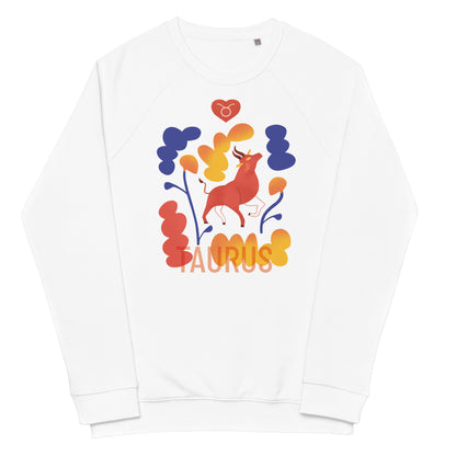 TAURUS Unisex Organic Raglan Sweatshirt Raw