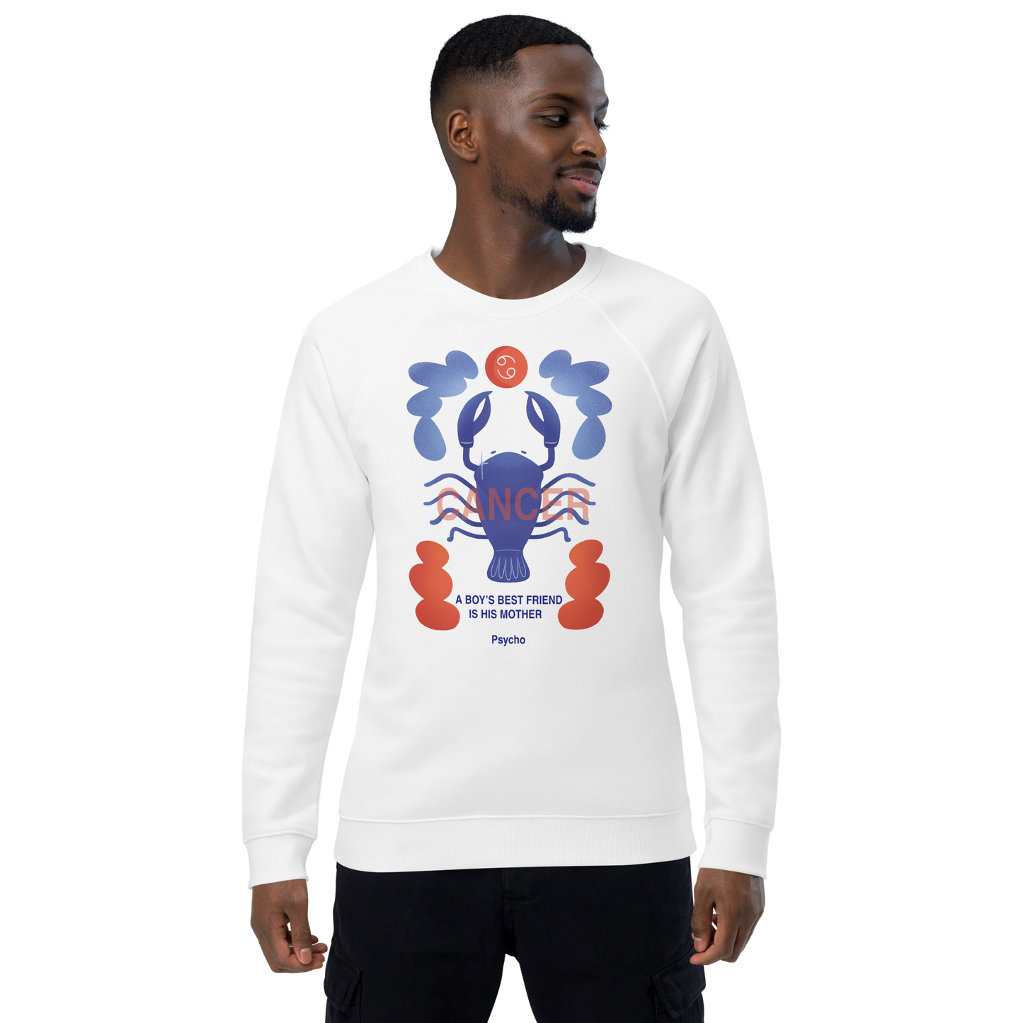 Cancer Unisex Organic Raglan Sweatshirt - Psycho Edition