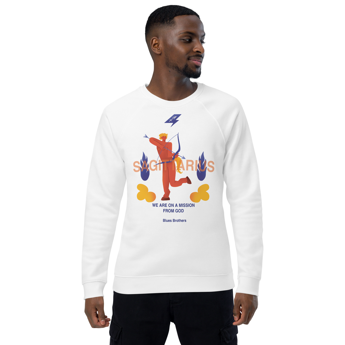 Sagittarius Unisex Organic Raglan Sweatshirt - The Blues Brothers Edition