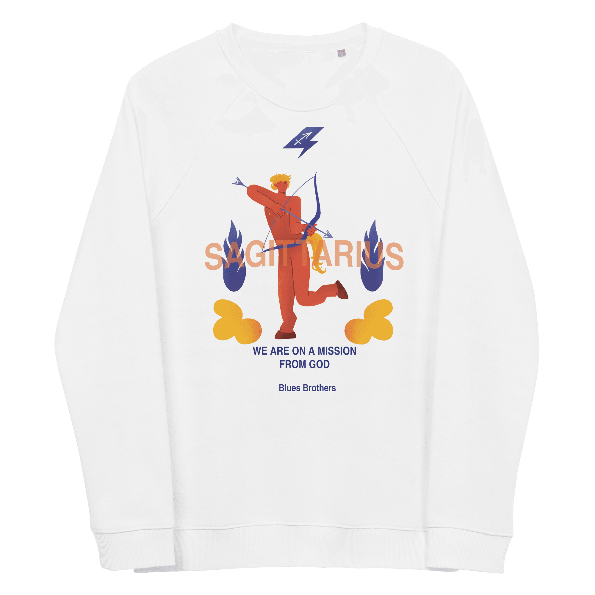 Sagittarius Unisex Organic Raglan Sweatshirt - The Blues Brothers Edition - 