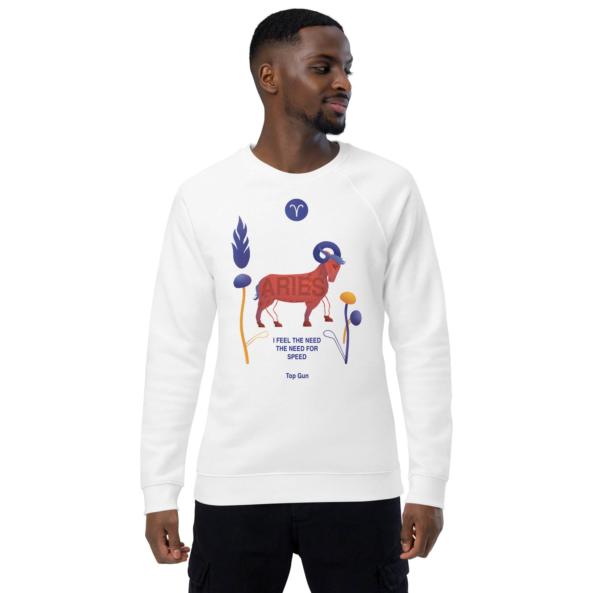 Aries Unisex Organic Raglan Sweatshirt Top Gun - Edition - 