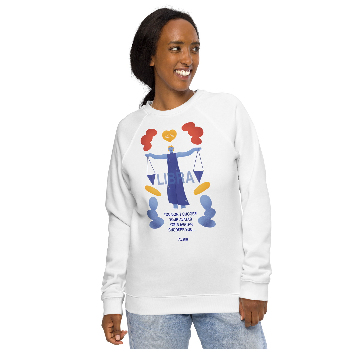 Libra Unisex Organic Raglan Sweatshirt - Avatar Edition