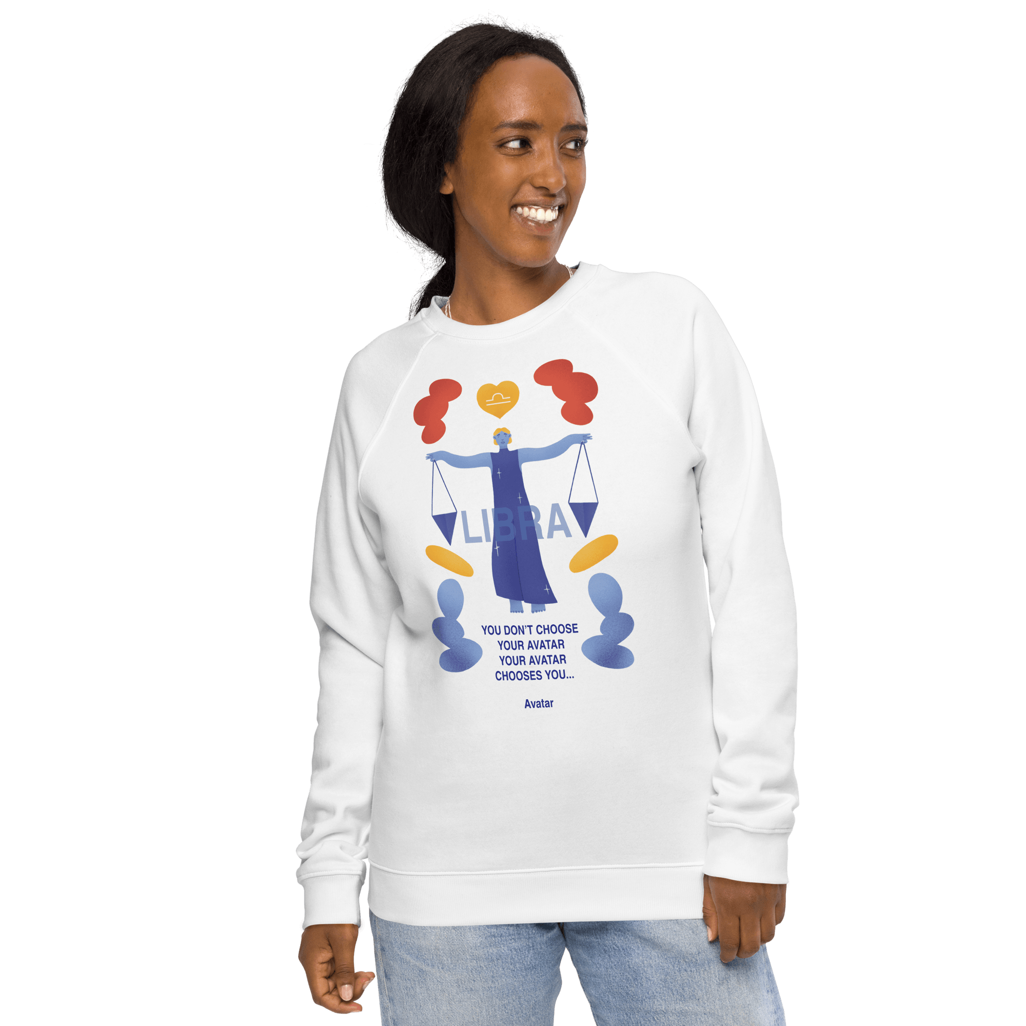 Libra Unisex Organic Raglan Sweatshirt - Avatar Edition - 
