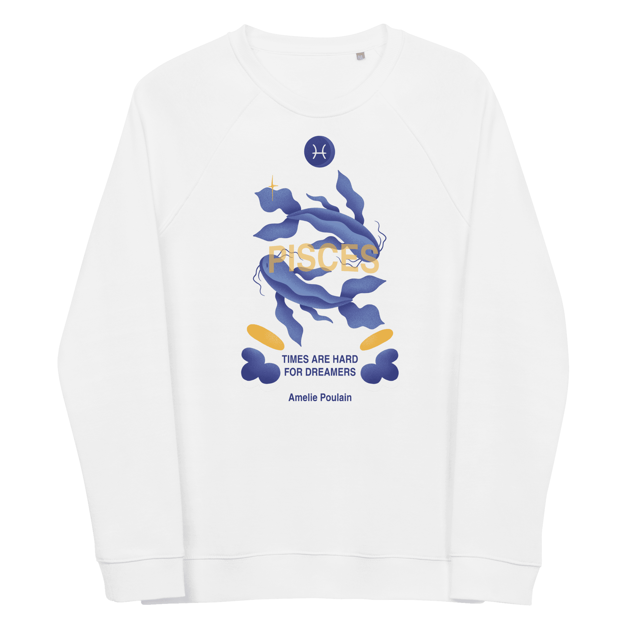 Pisces Unisex Organic Raglan Sweatshirt - Amelie Poulain Edition - 