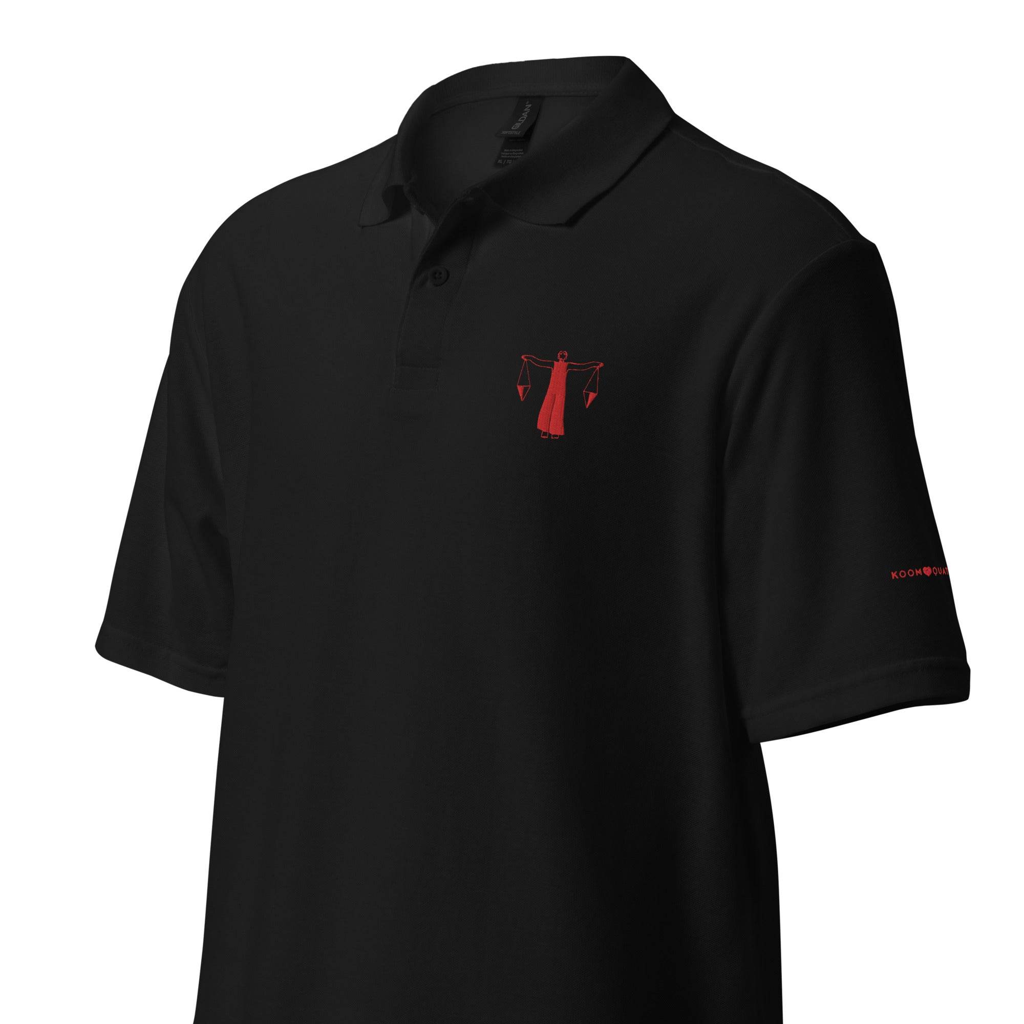Unisex pique polo shirt LIBRA RED - 