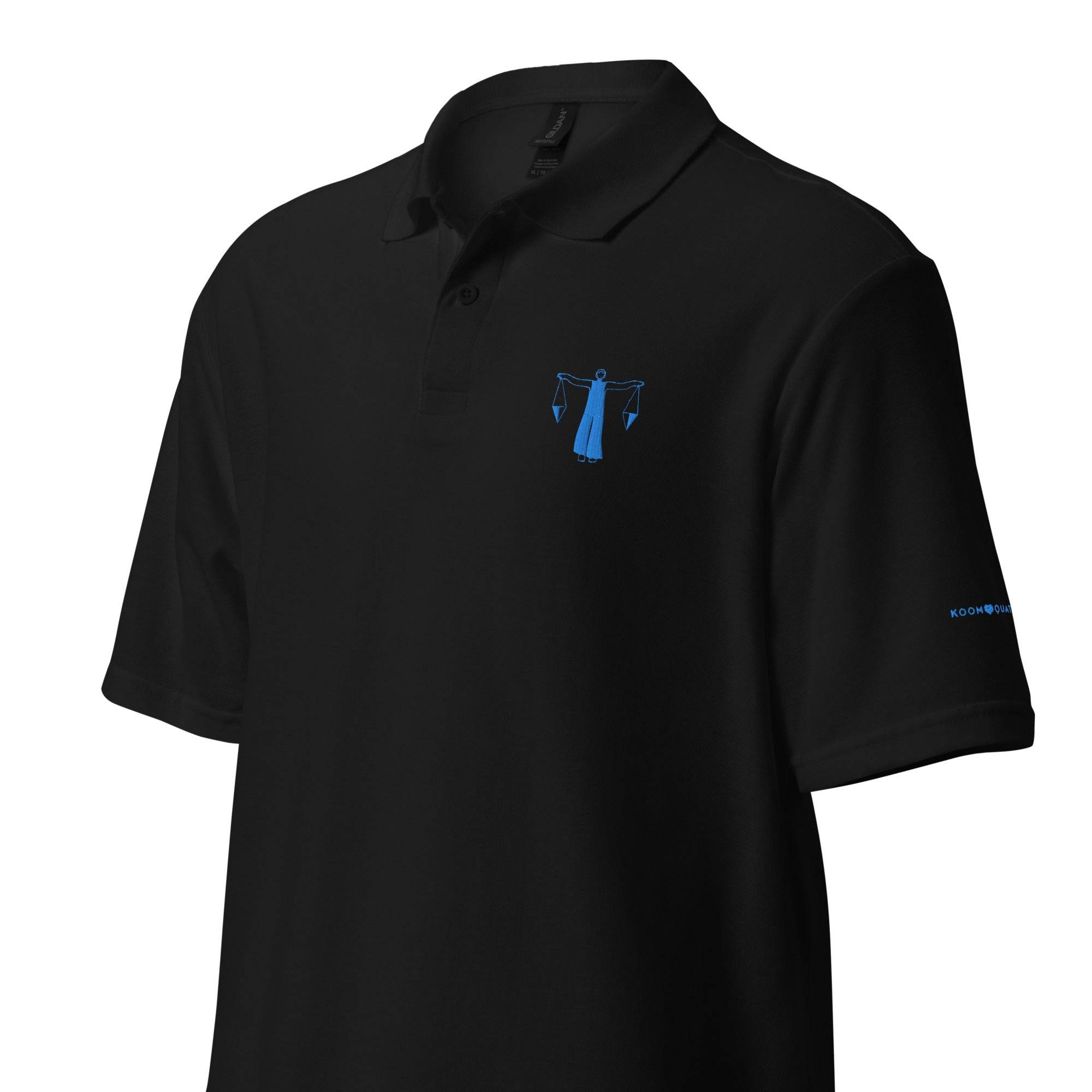 Unisex pique polo shirt LIBRA TURQUOISE - 