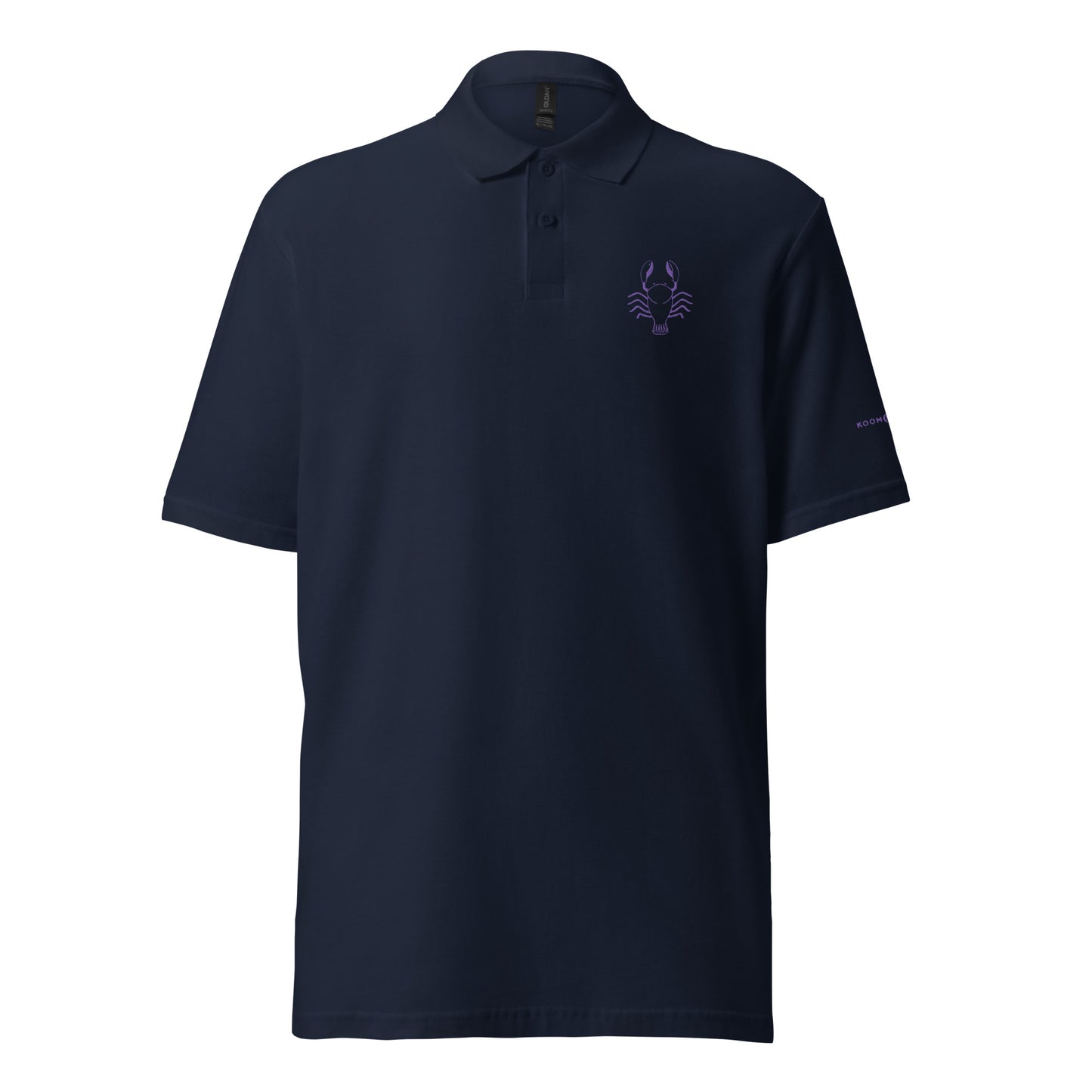 Unisex pique polo shirt CANCER PURPLE