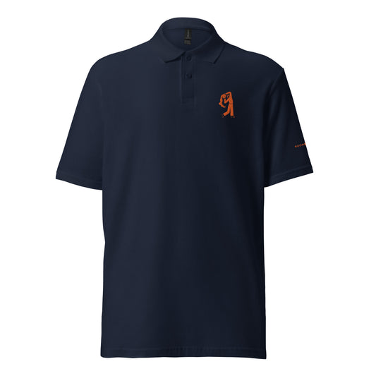 Unisex pique polo shirt AQUARIUS ORANGE