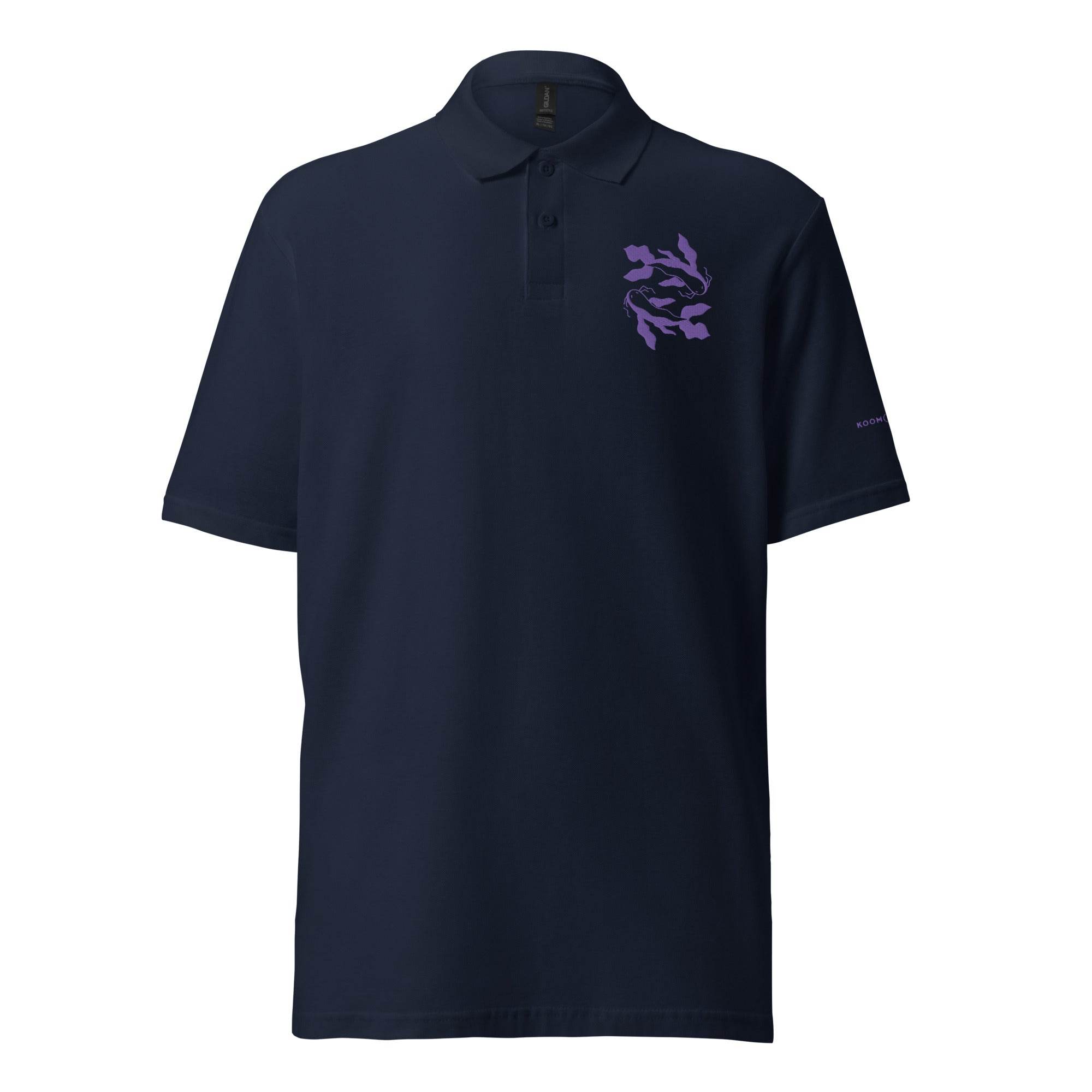 Unisex pique polo shirt PISCES PURPLE - 