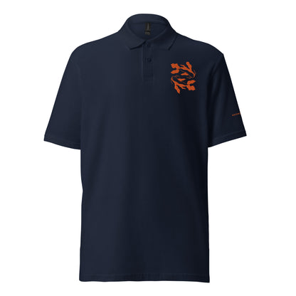 Unisex pique polo shirt PISCES ORANGE