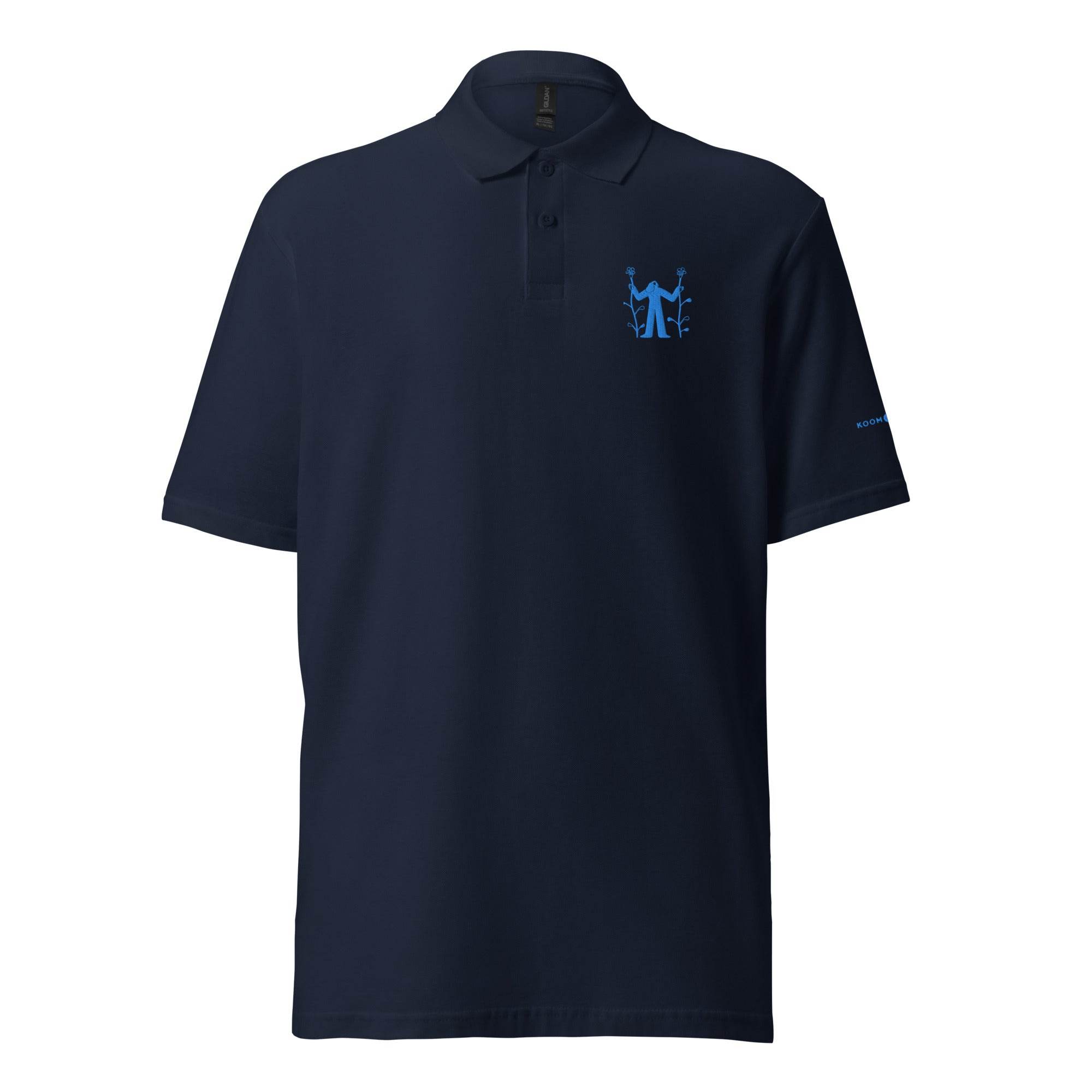 Unisex pique polo shirt VIRGO TURQUOISE - 