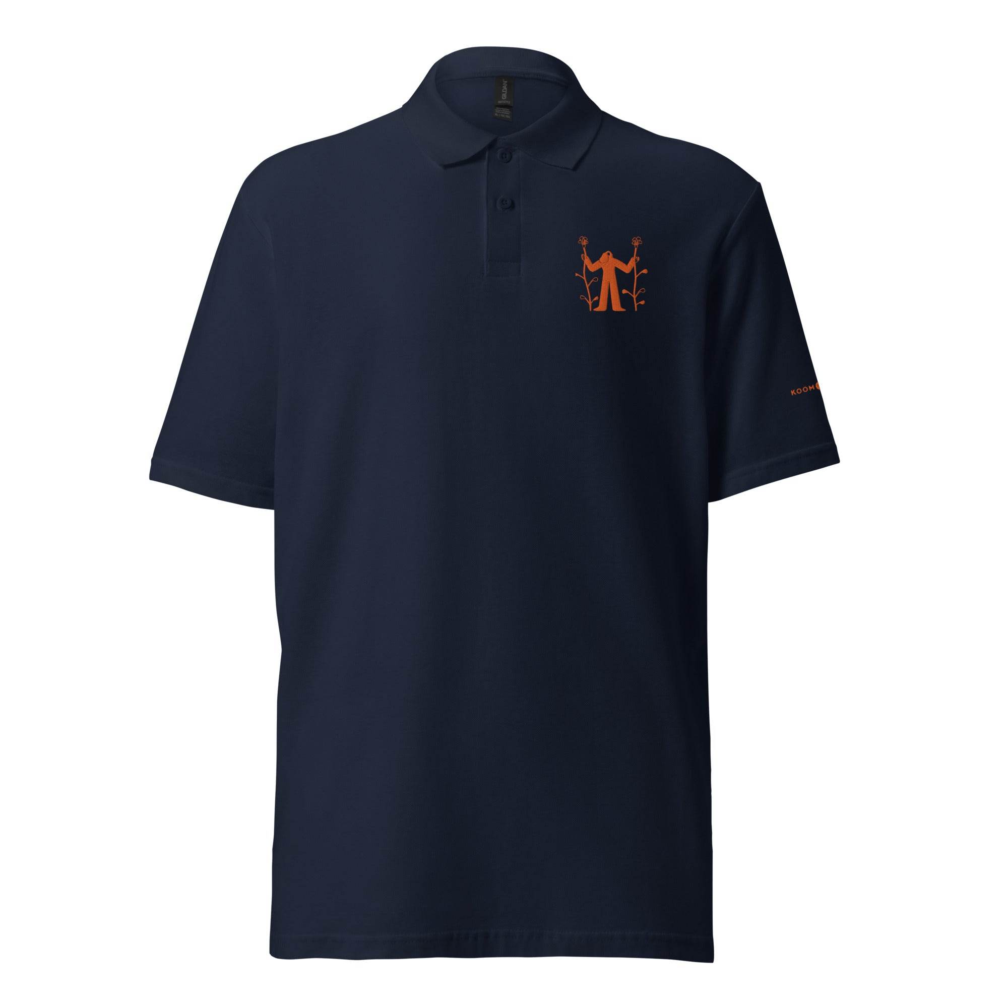 Unisex pique polo shirt VIRGO ORANGE - 