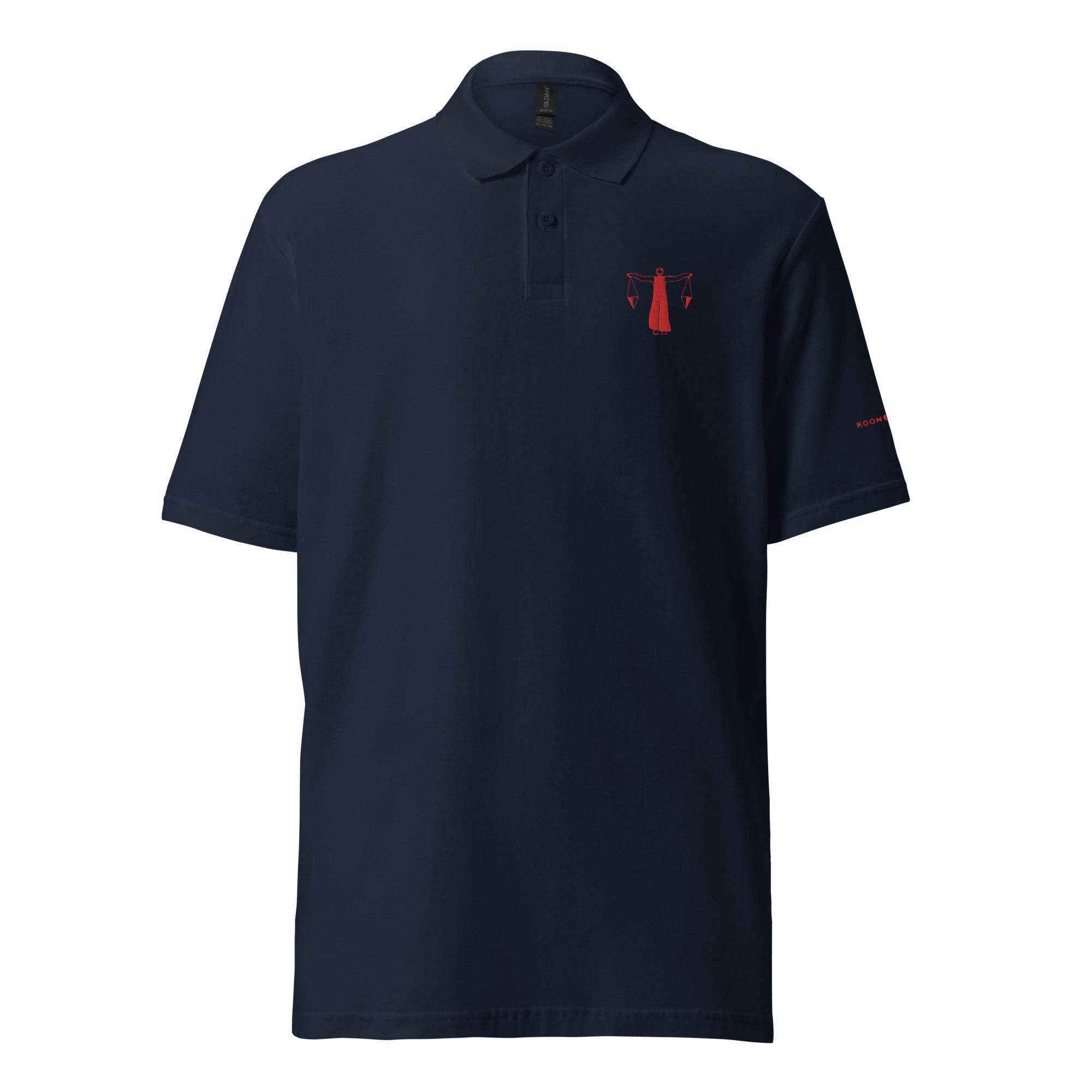 Unisex pique polo shirt LIBRA RED - 